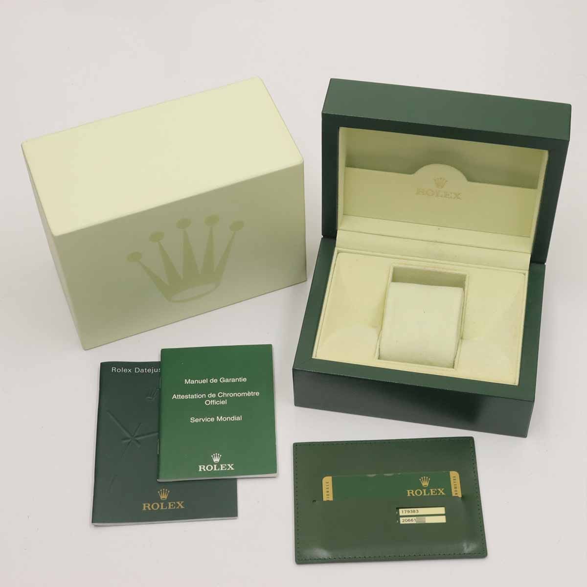 ROLEX Datejust 179383G Serial Random Diamond 750 YG White Dial Ladies 903171461