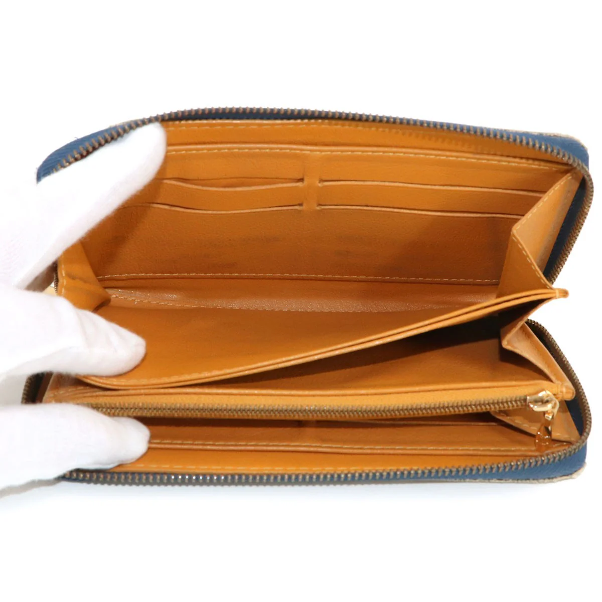 LOUIS VUITTON Monogram Denim Zippy Wallet Blue M95341 903130955