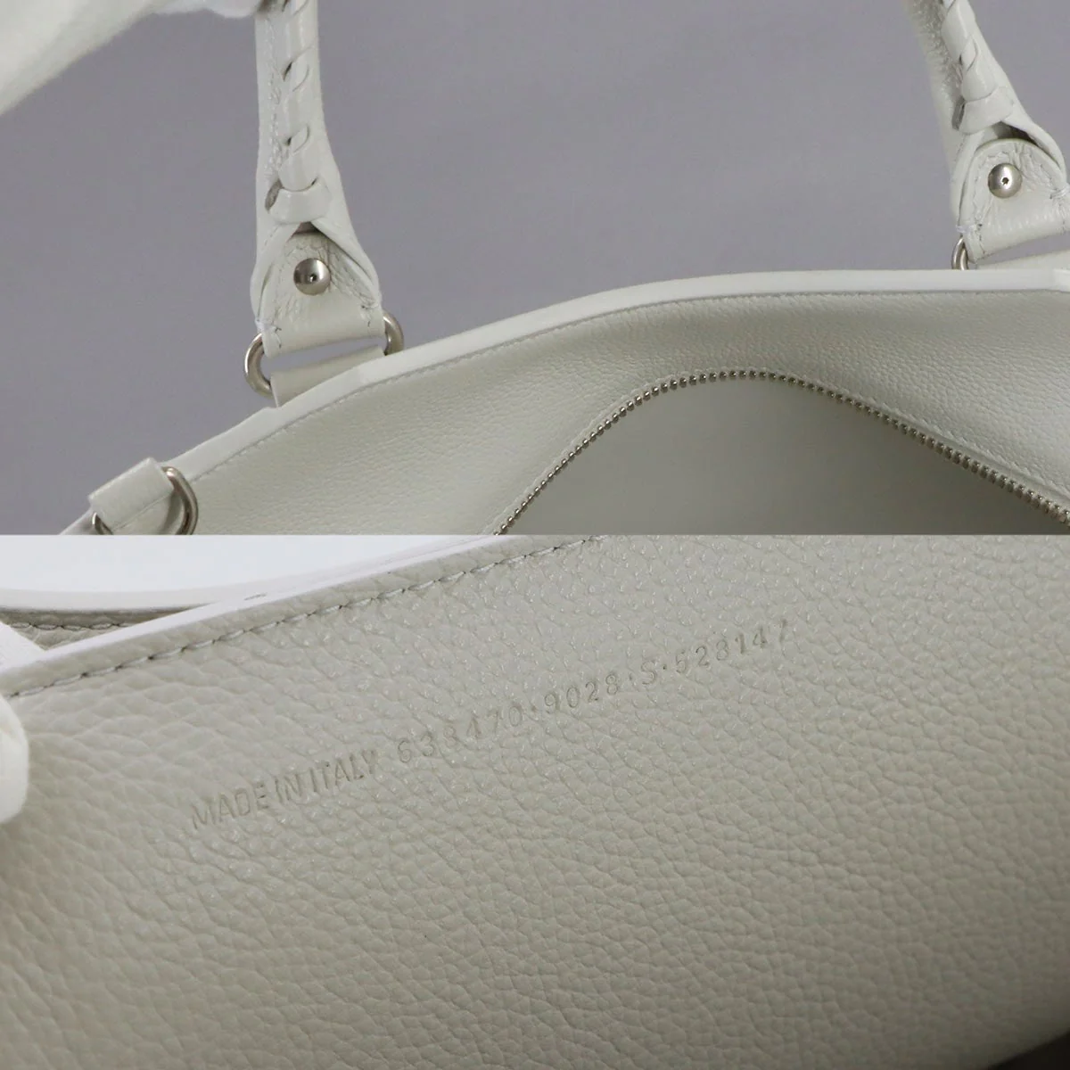 BALENCIAGA Neo Classic City Medium Hand Shoulder Bag 638470 White Purse 903179949