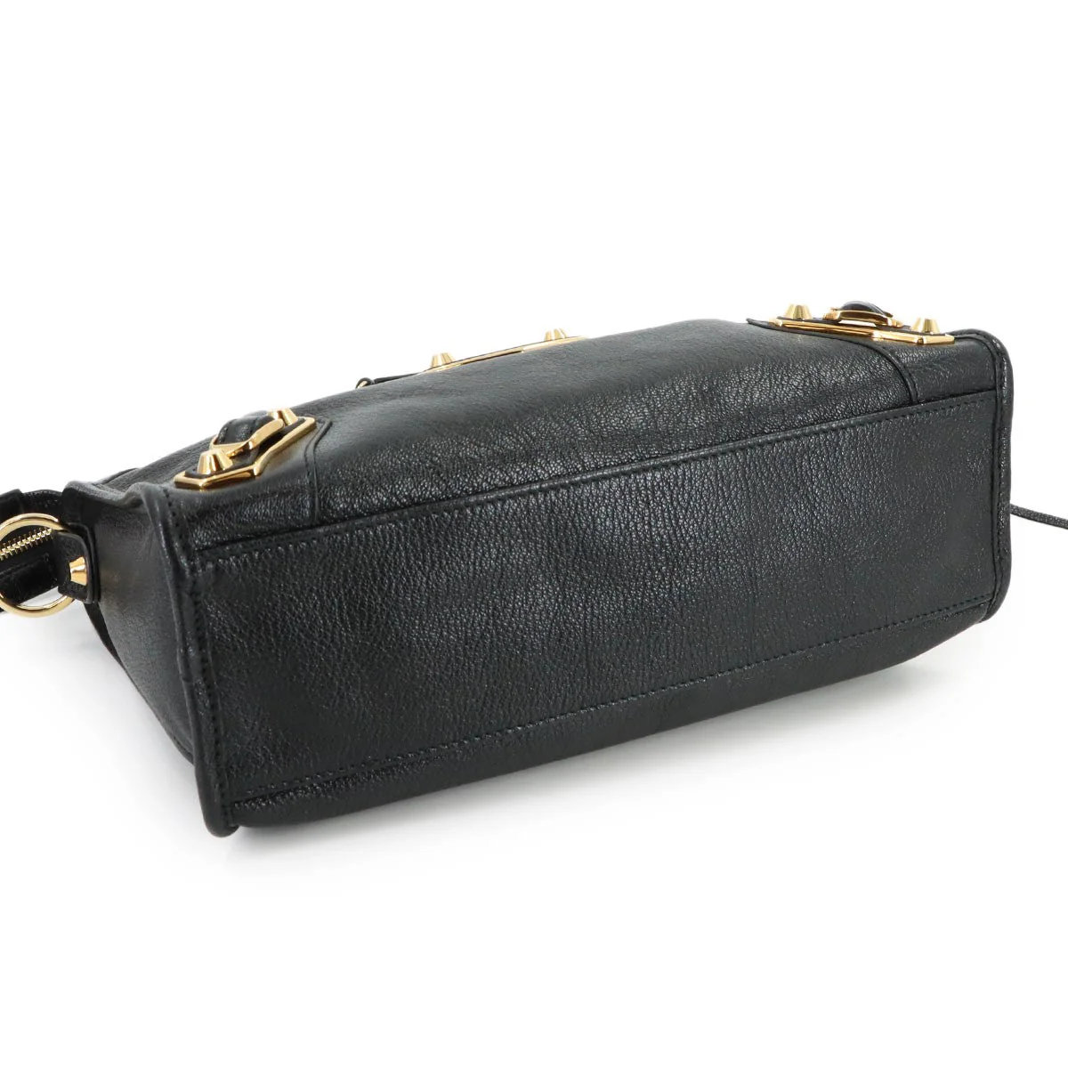 BALENCIAGA Metallic Edge City Hand Shoulder Bag Leather Black 432831 903174174