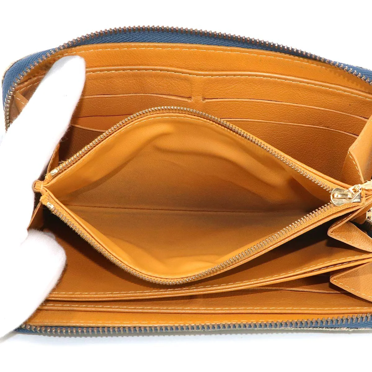 LOUIS VUITTON Monogram Denim Zippy Wallet Blue M95341 903130956