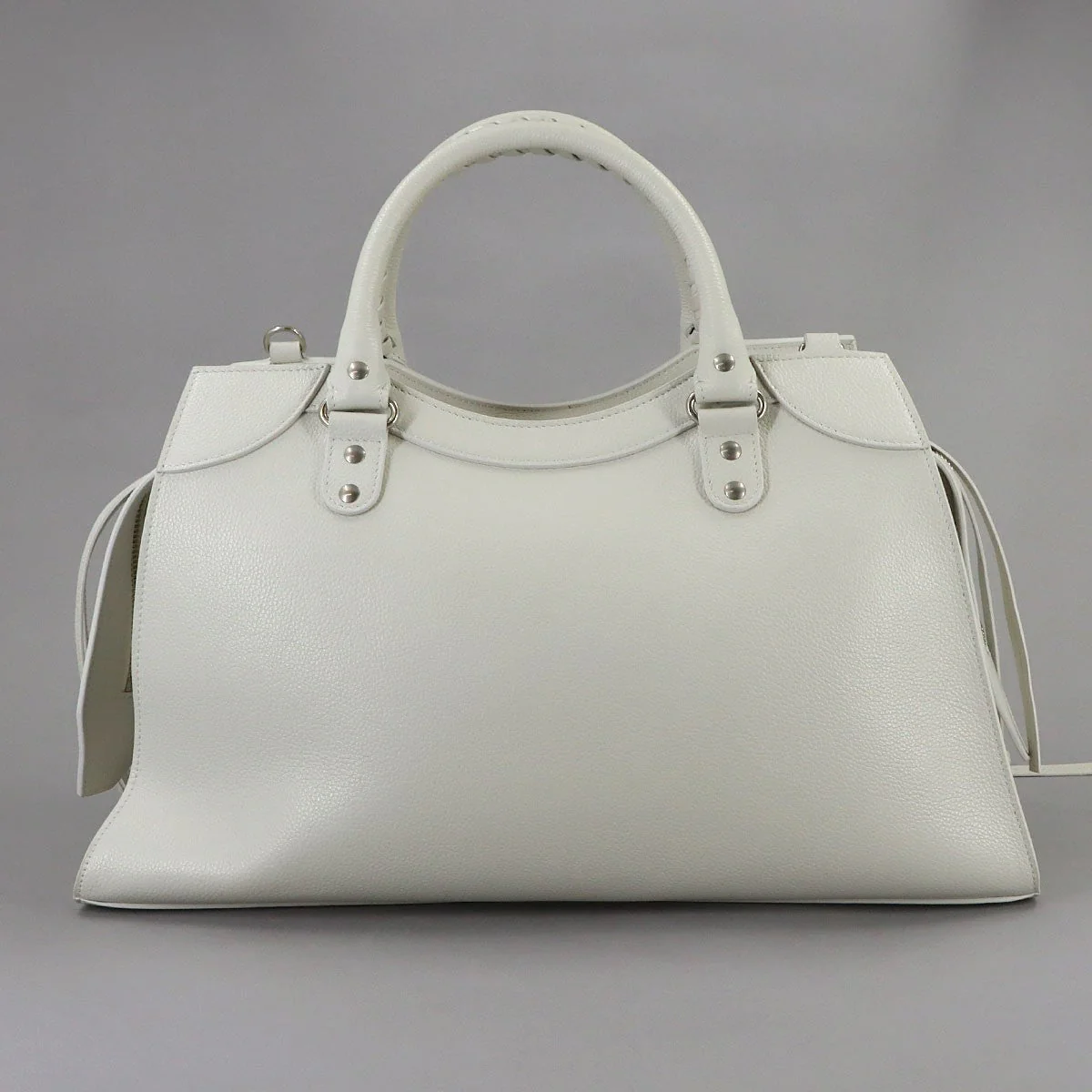 BALENCIAGA Neo Classic City Medium Hand Shoulder Bag 638470 White Purse 903179941