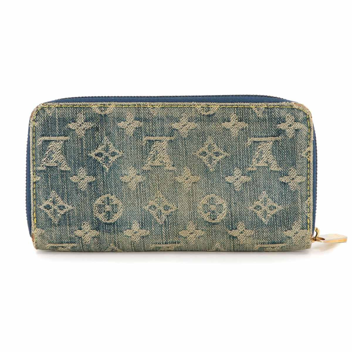 LOUIS VUITTON Monogram Denim Zippy Wallet Blue M95341 903130951