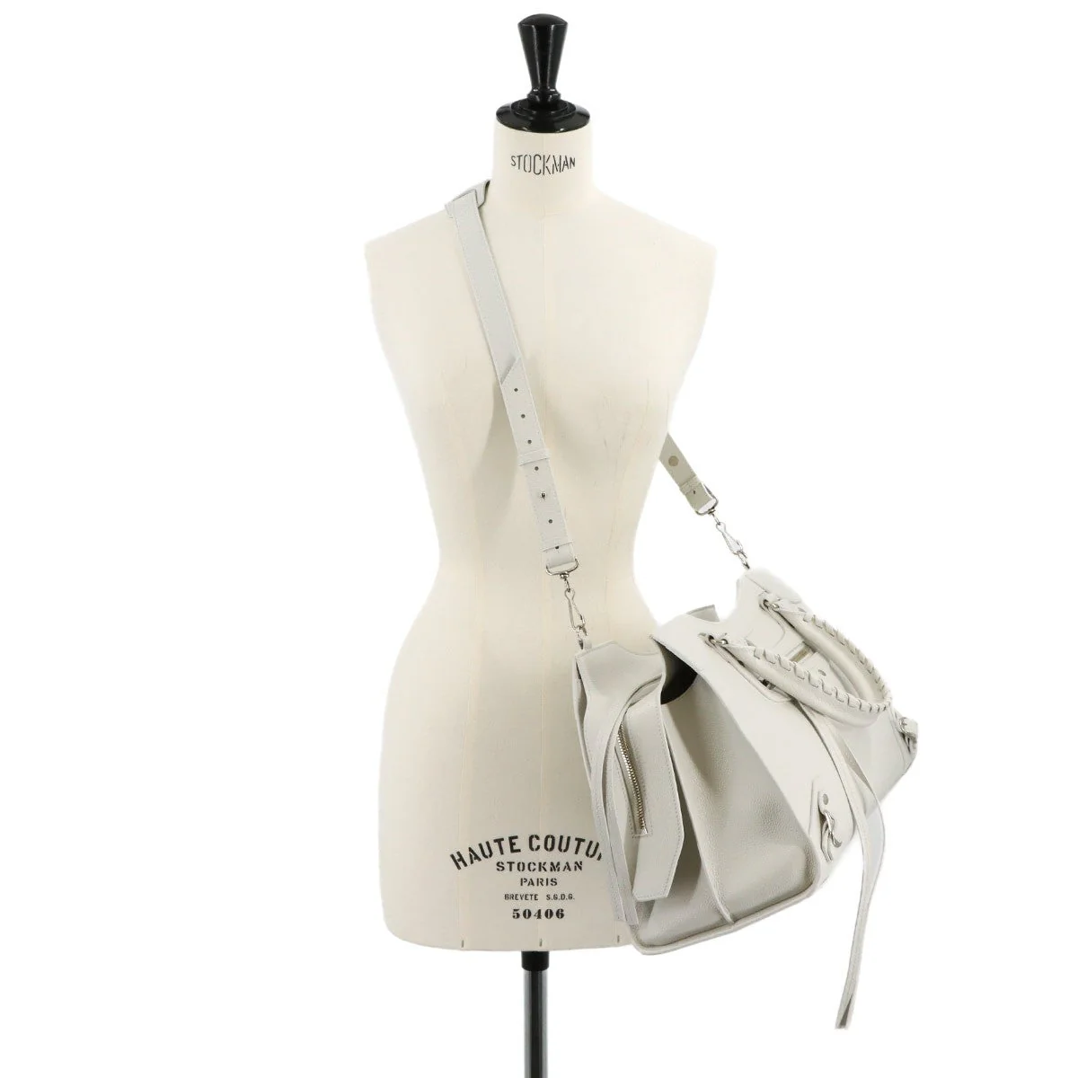 BALENCIAGA Neo Classic City Medium Hand Shoulder Bag 638470 White Purse 903179948