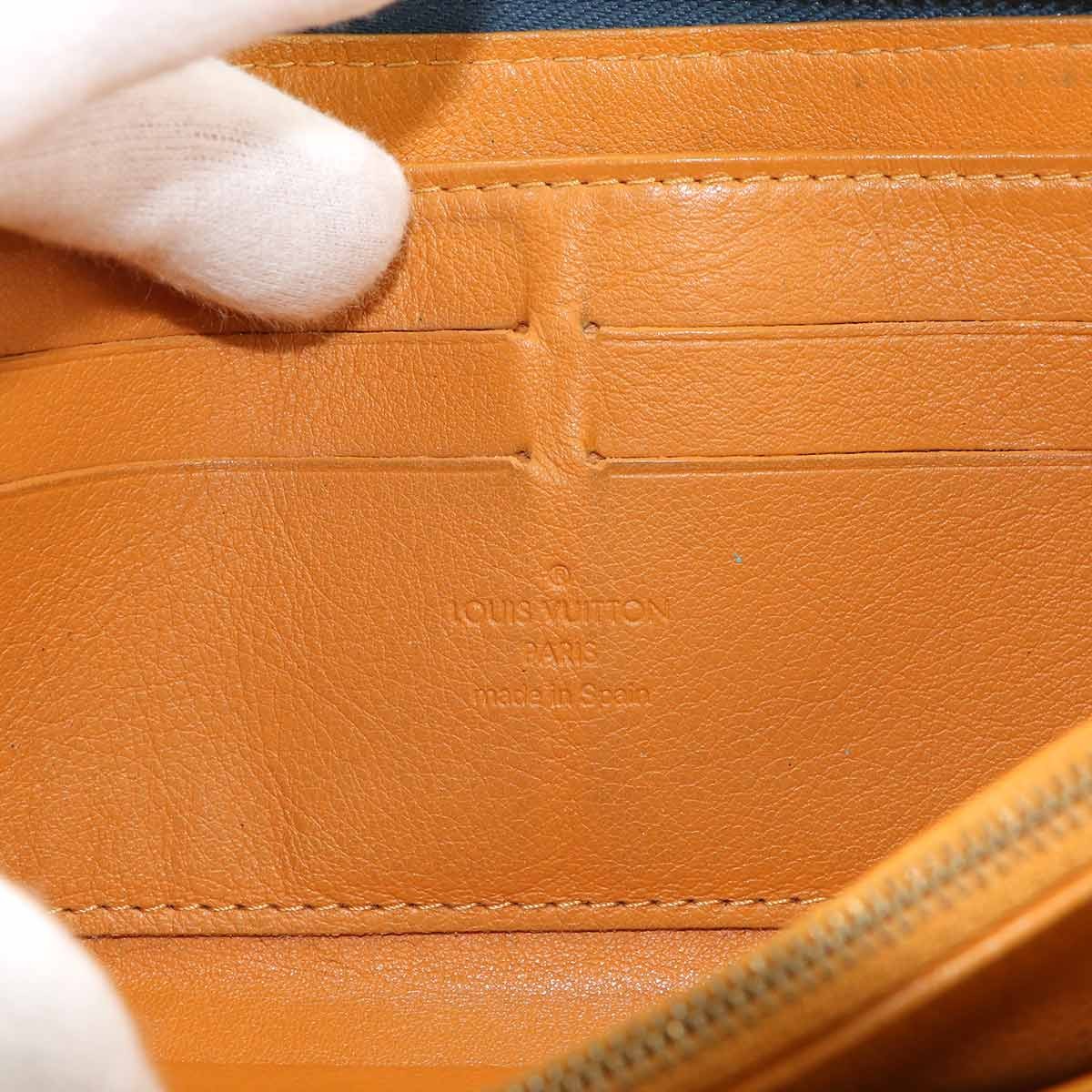 LOUIS VUITTON Monogram Denim Zippy Wallet Blue M95341 903130958