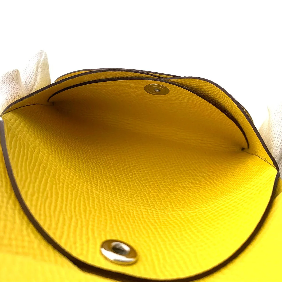 HERMES Calvi Duo Card Case Epsom Jaune de Naples Accessory 903188977