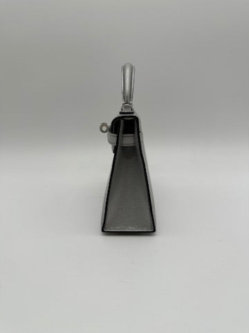 Hermès Mini Kelly Argent Chevre Palladium Hardware
