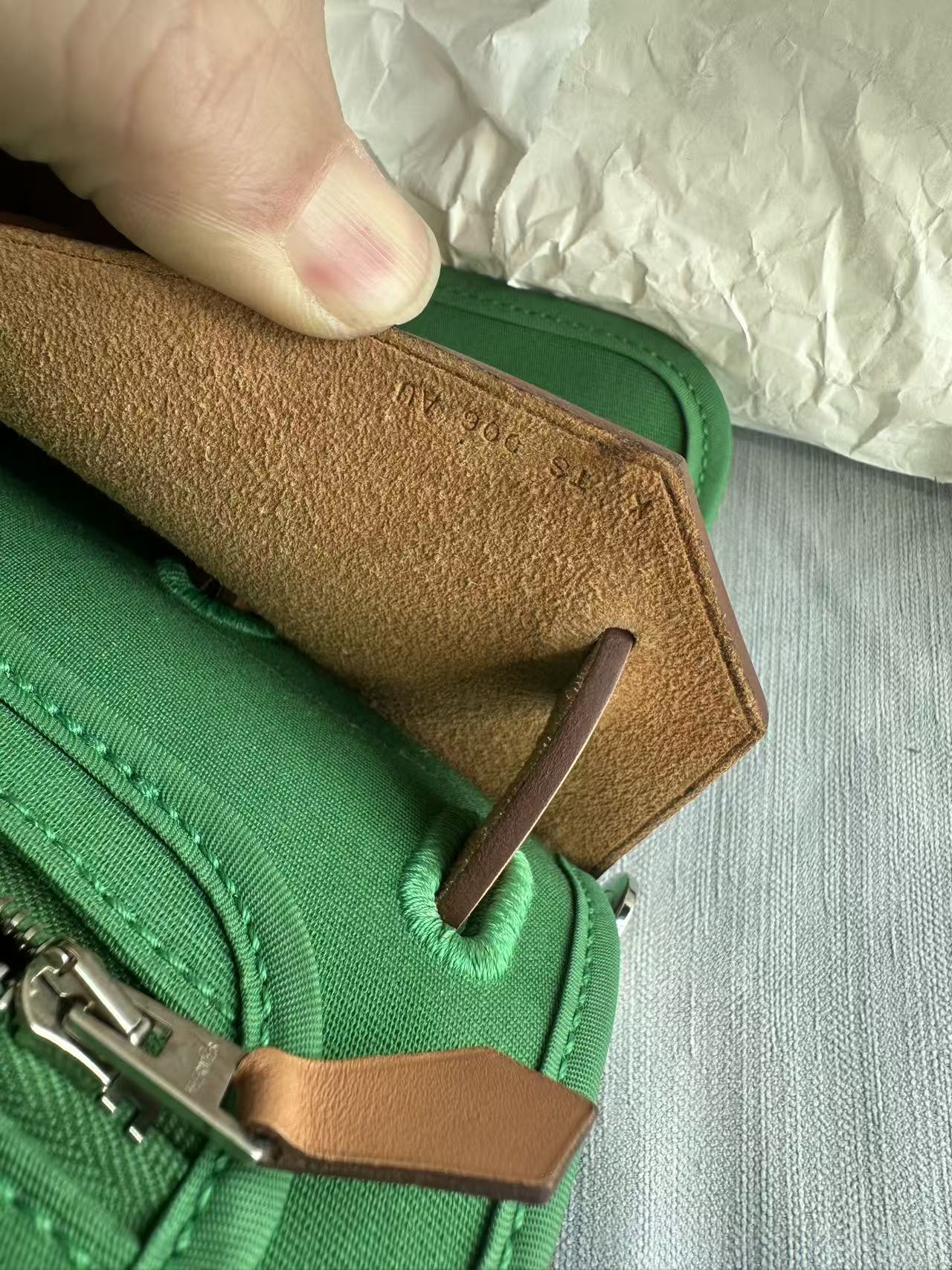 Hermes green herbag31 good condition stamp X