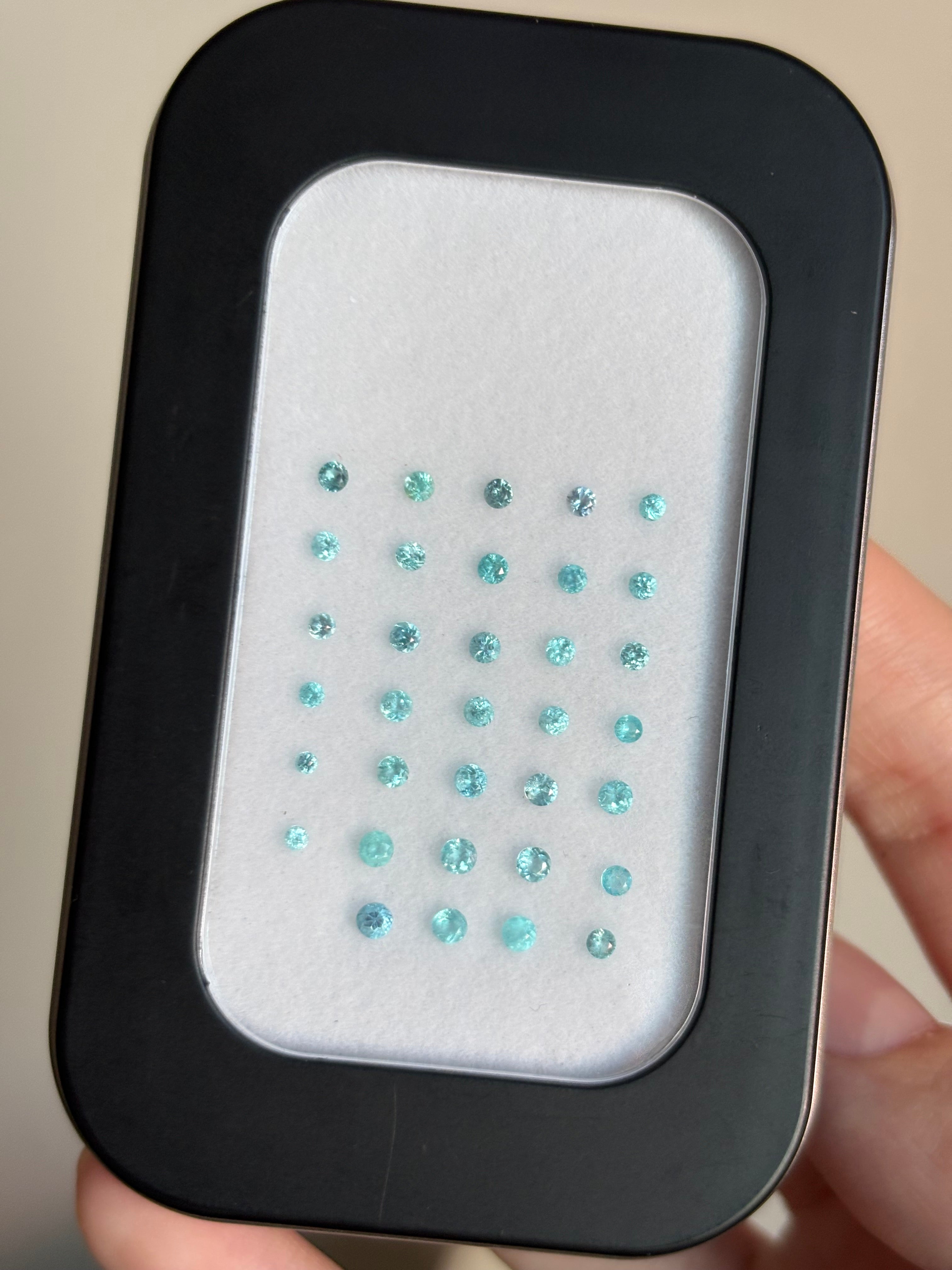 1.23ct Brazil Blue Paraiba (34pcs) DXBCD1740