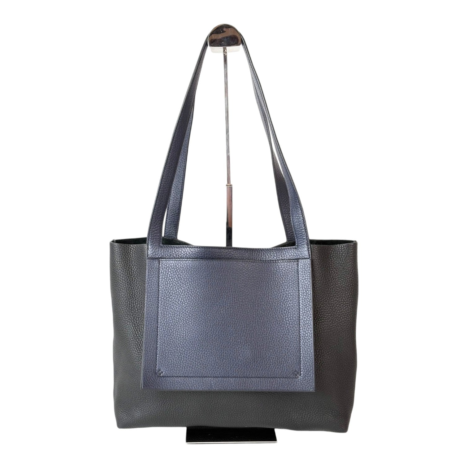 Hermes Cabasellier Bicolour Bag in Clemence Leather Black/Blue