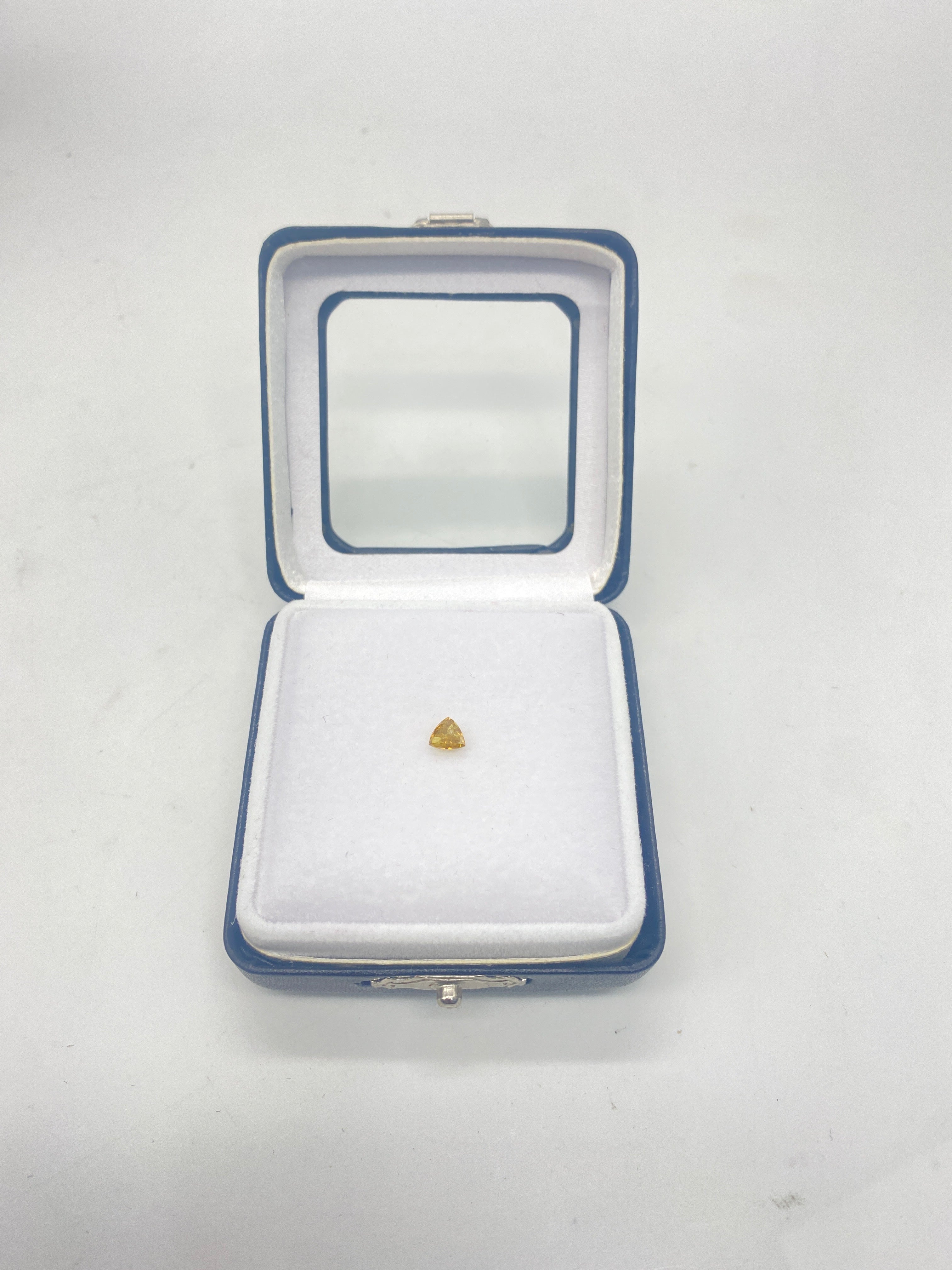 0.38ct YELLOW TRILLIANT Shape  Rough Cut Diamond