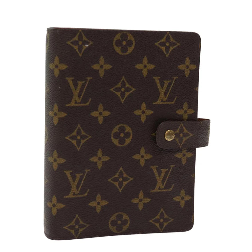 LOUIS VUITTON Monogram Agenda MM Day Planner Cover R20105 LV Auth 75037