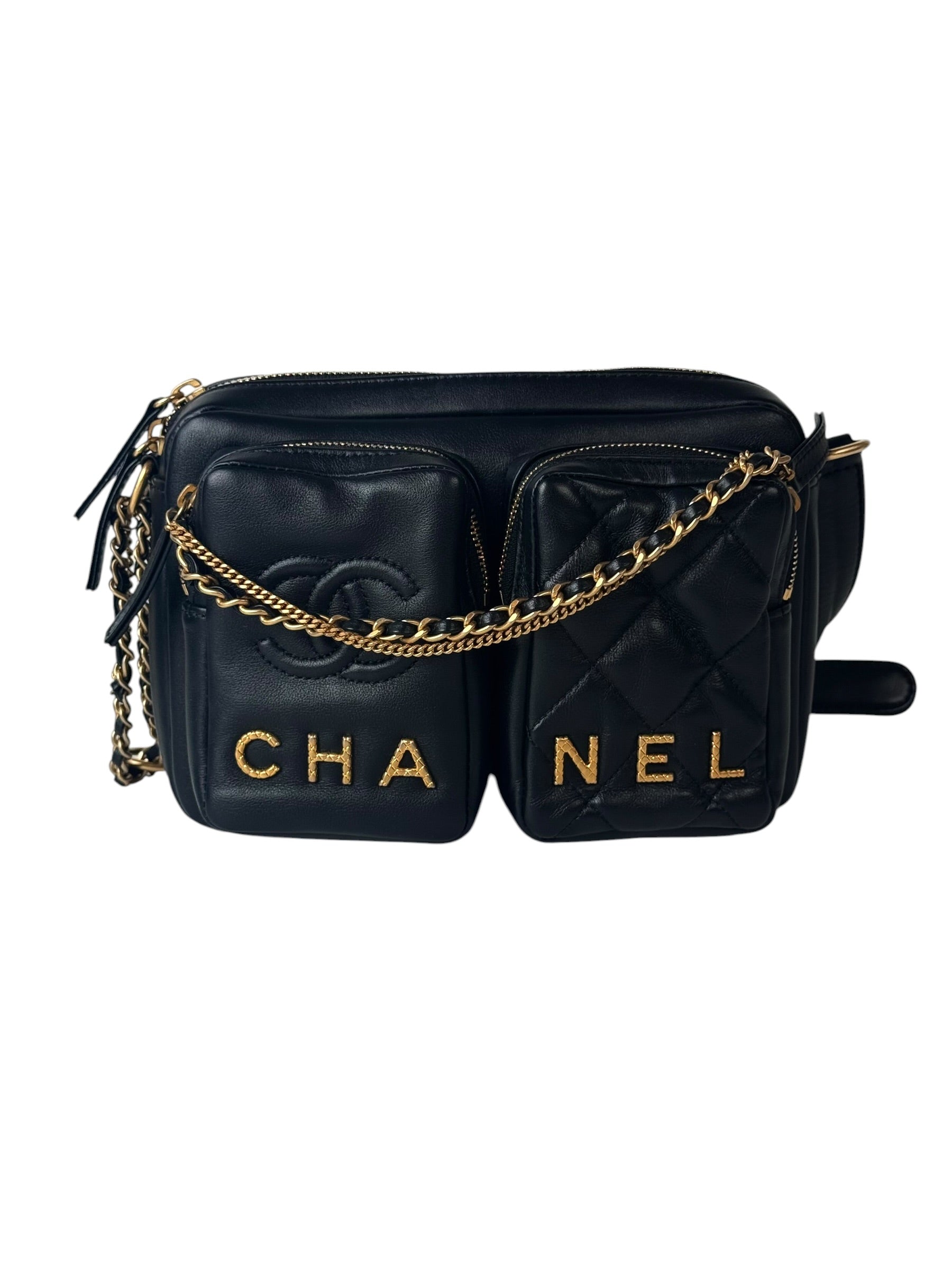 Chanel Black Camera Bag 22C