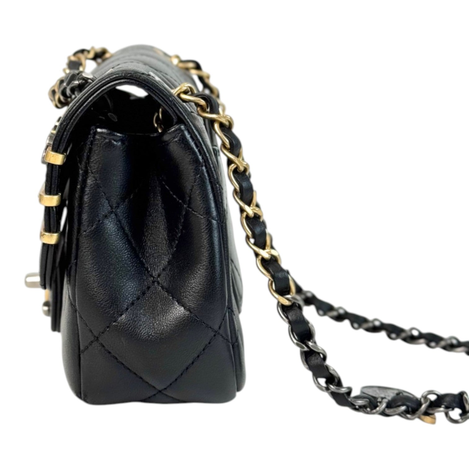 Chanel Coco Clips Classic Flap Black Mini Bag