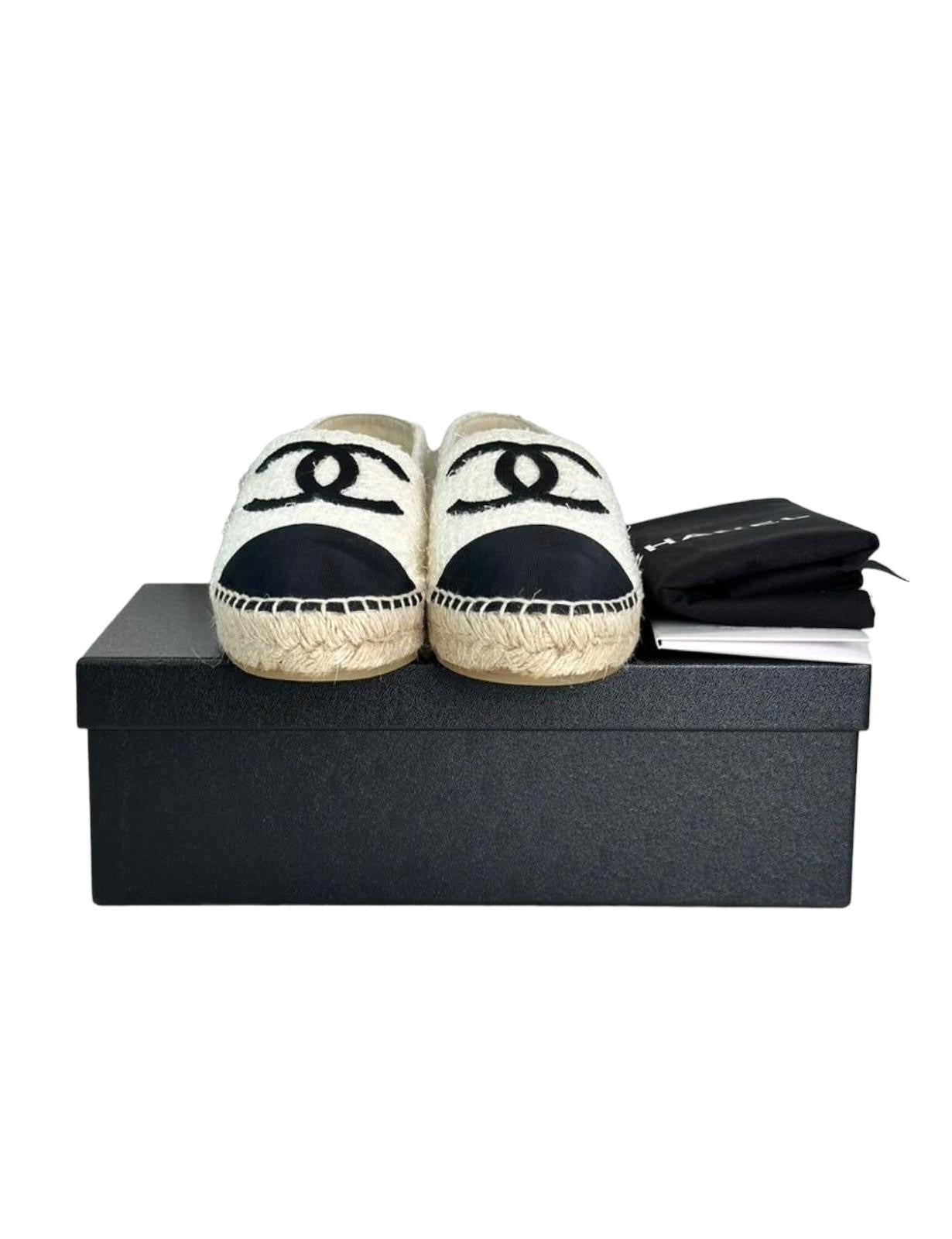 Chanel B/W Espadrilles - 36