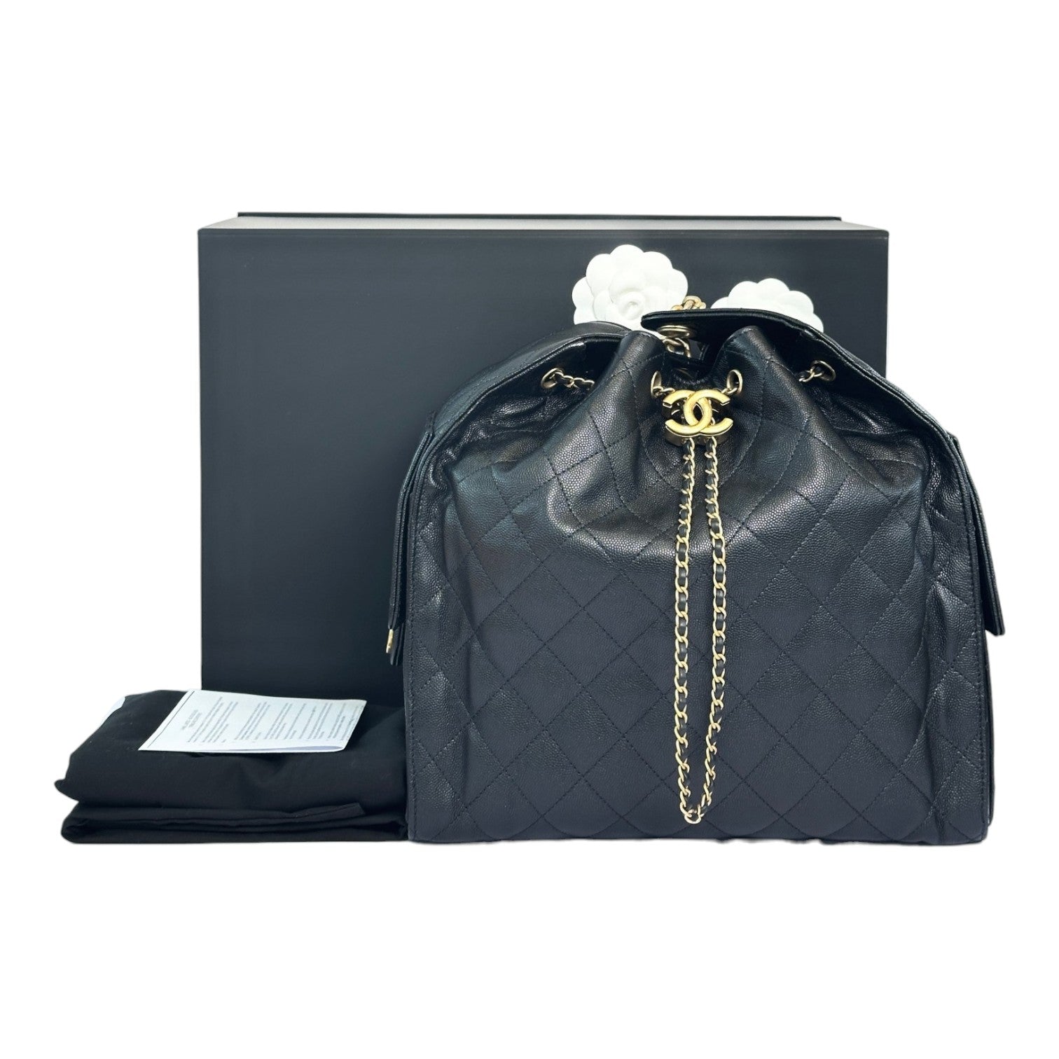 Chanel 25 Medium Hobo Bag in Black Caviar