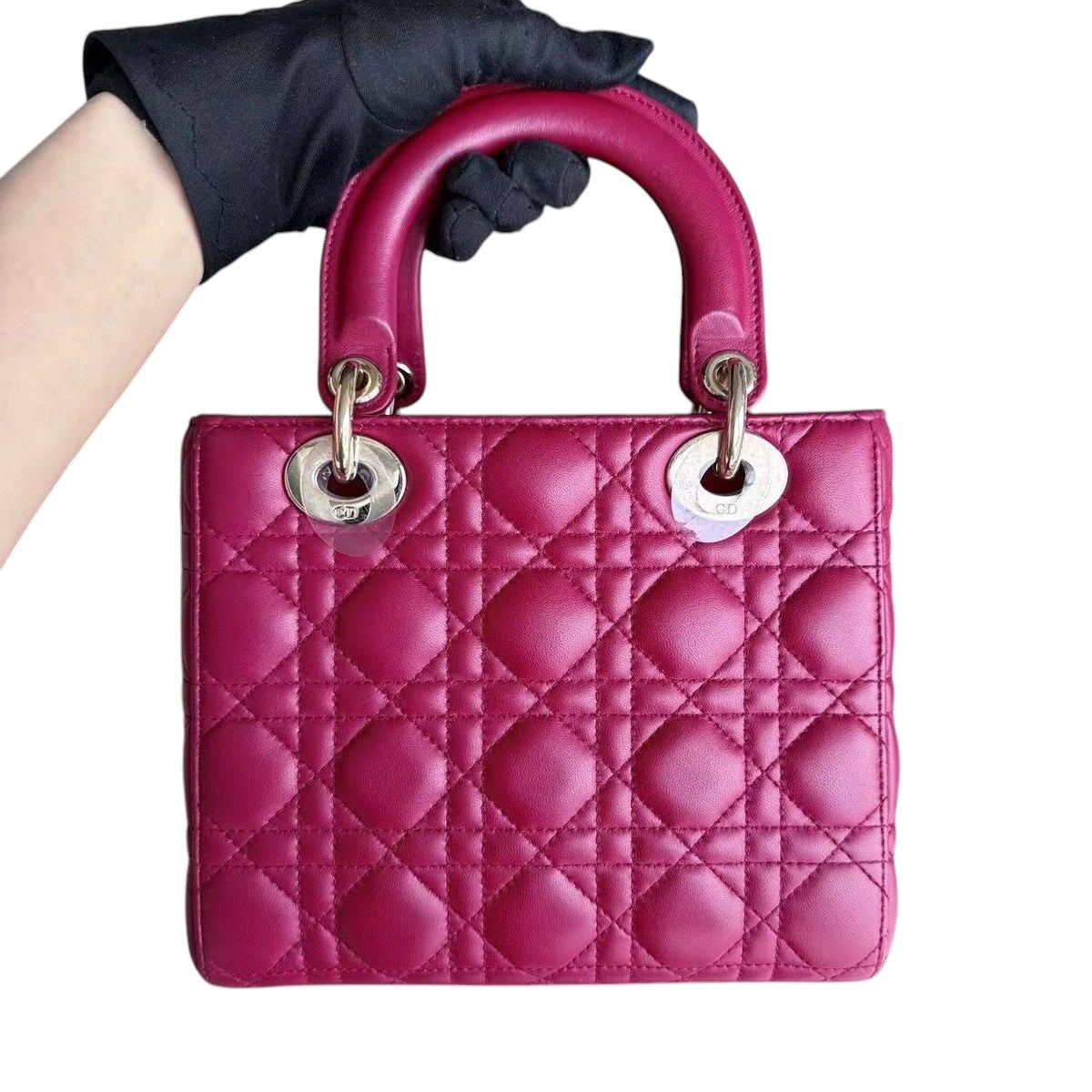 Lady Dior Small Dark Red Lambskin GHW SYCM253