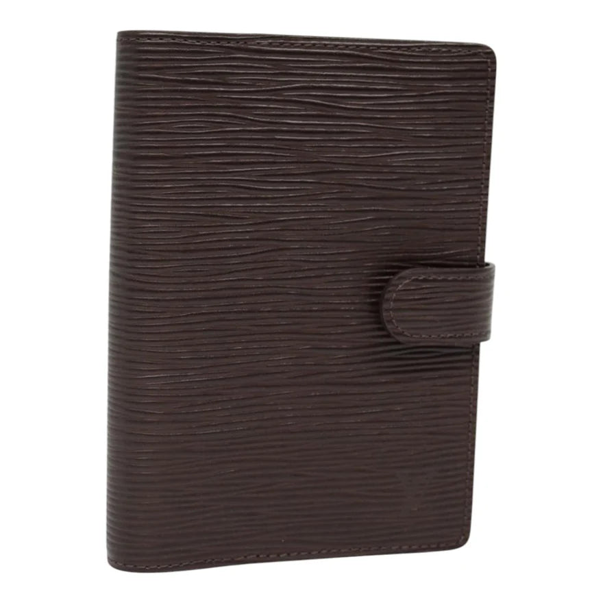 LOUIS VUITTON Epi Agenda PM Day Planner Cover Mocha R2009D LV Auth 85780