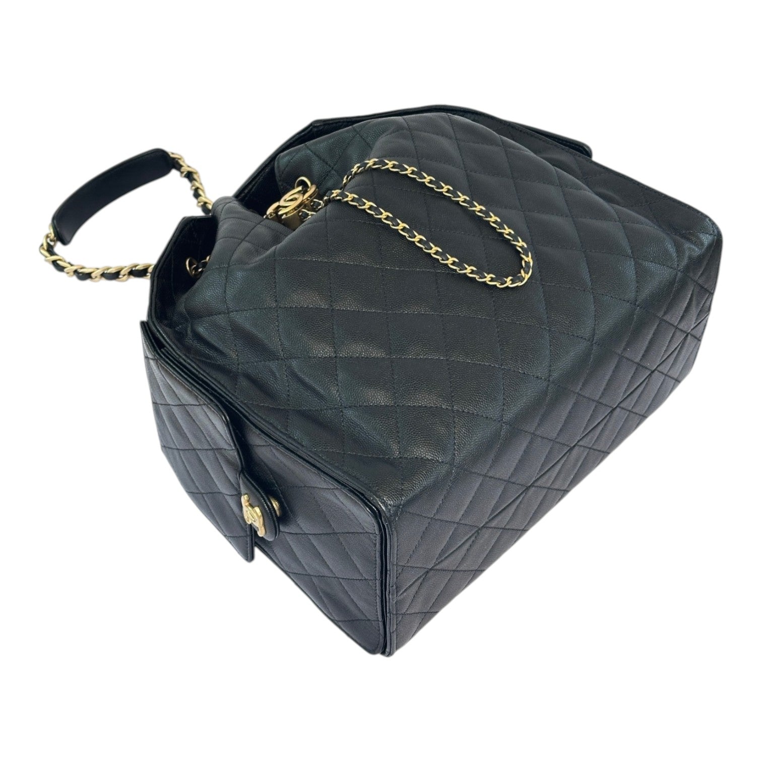 Chanel 25 Medium Hobo Bag in Black Caviar