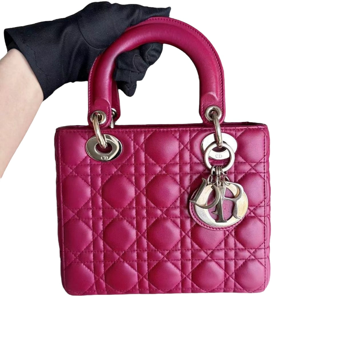 Lady Dior Small Dark Red Lambskin GHW SYCM253