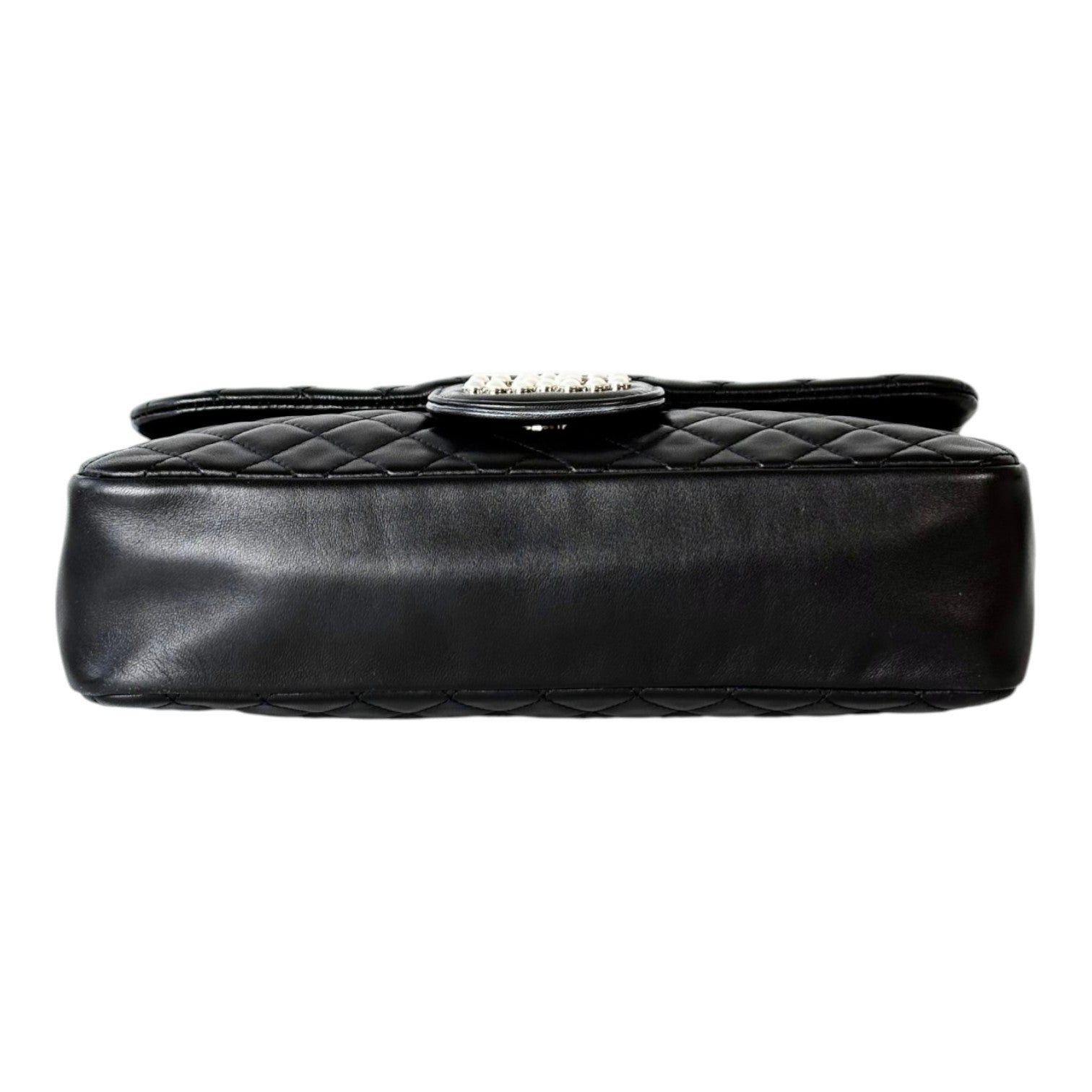 Chanel Black Lambskin Westminster Pearl Flag Bag