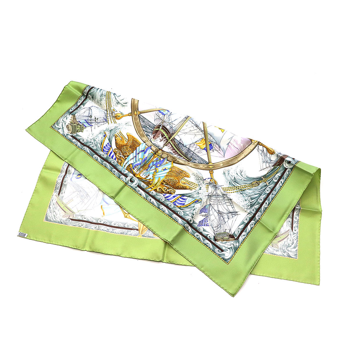 HERMES 90 large scarf vive le vent blow into the wind silk 100% multicolor Hermes 90138364