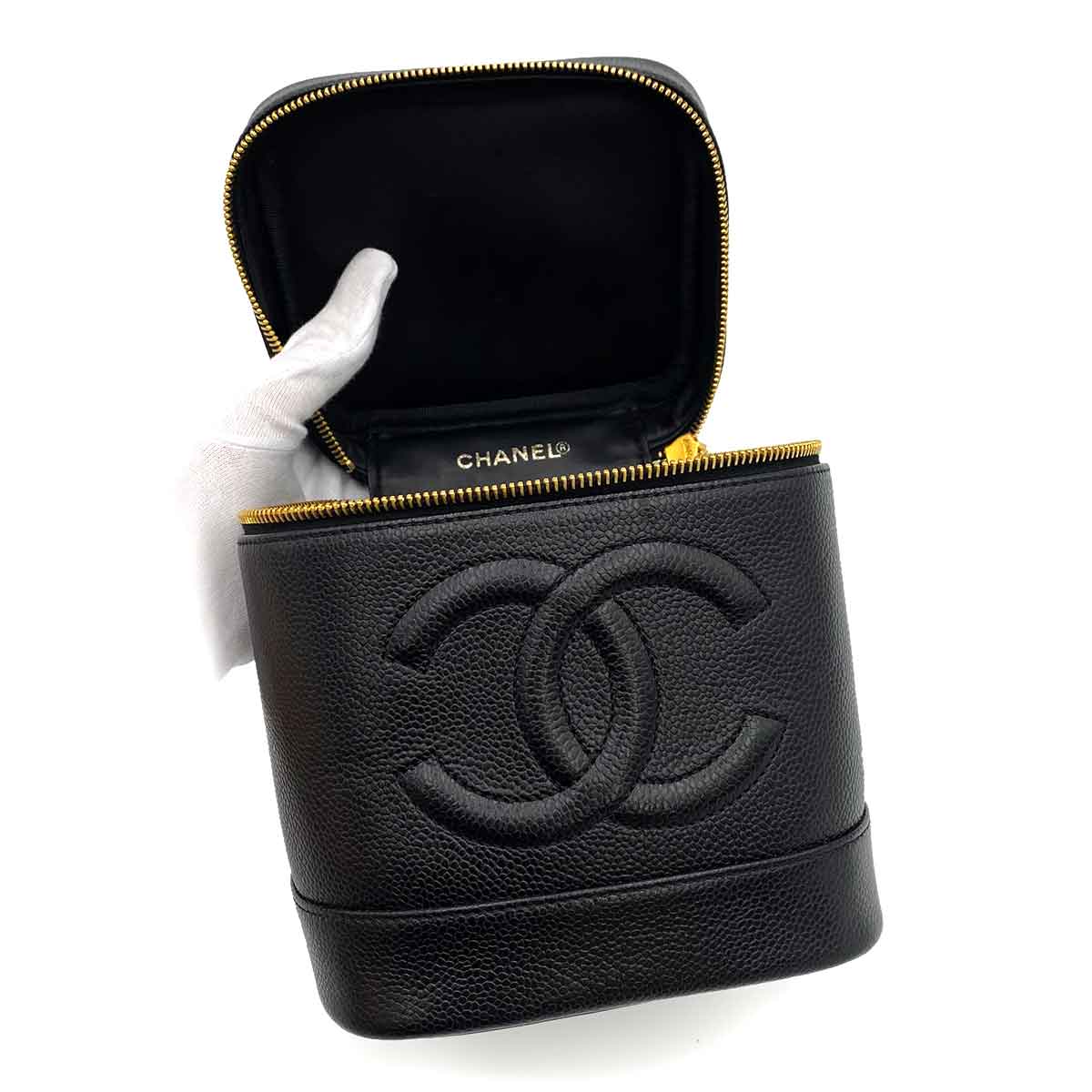 AUCTION Chanel Vintage Vanity Black Caviar GHW #5 90234741