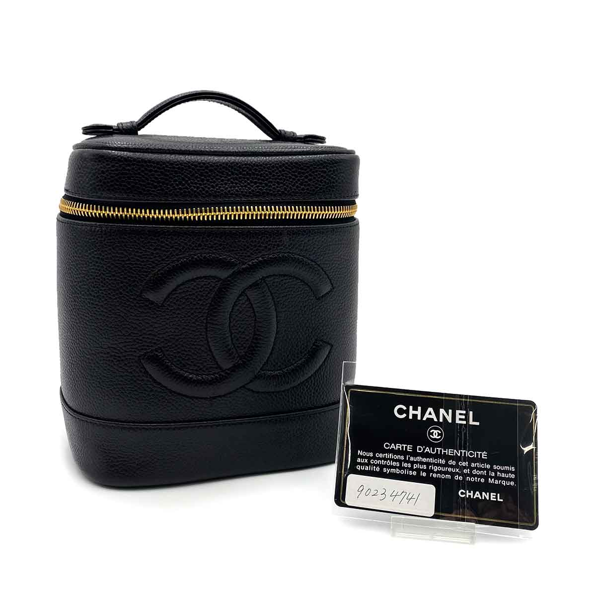 AUCTION Chanel Vintage Vanity Black Caviar GHW #5 90234741