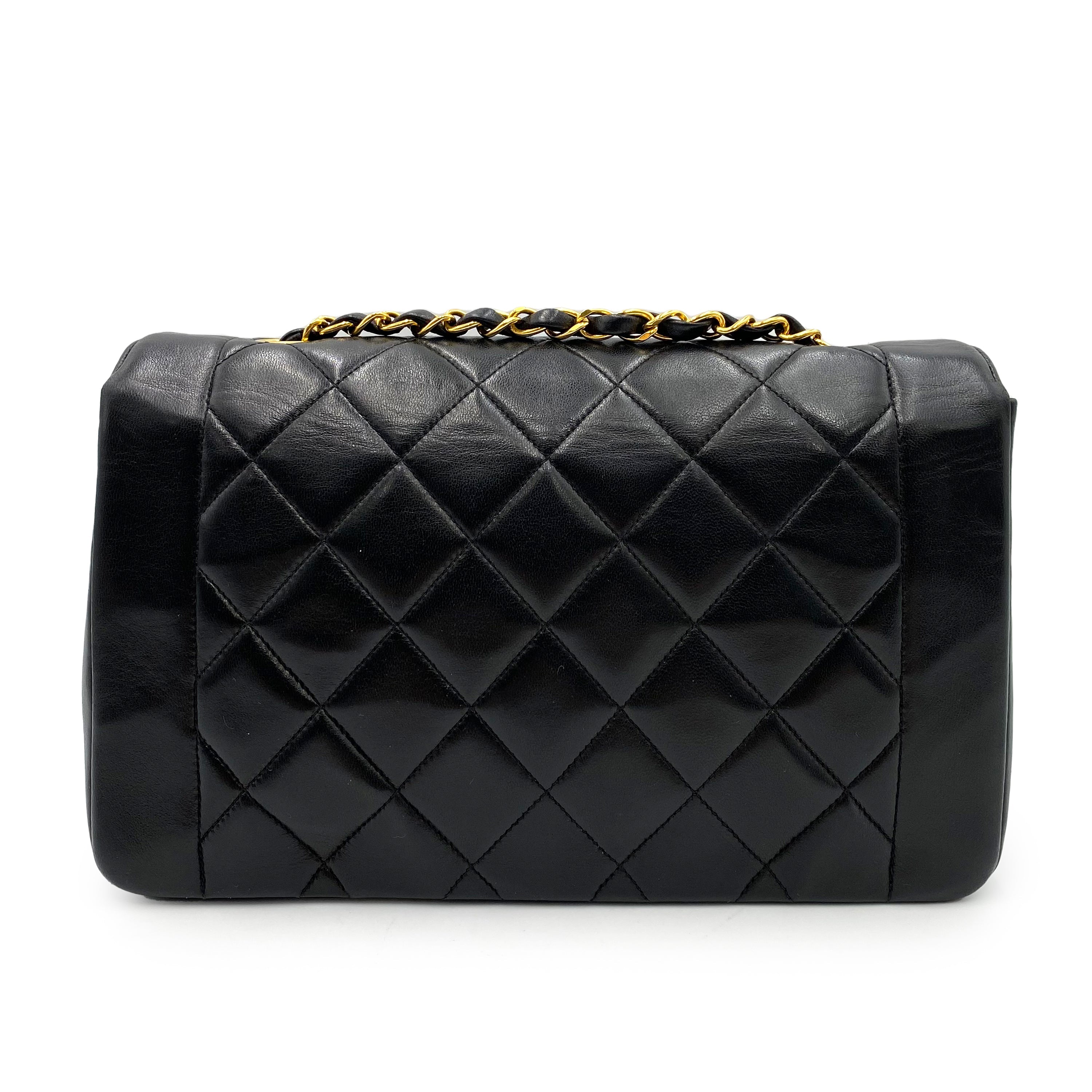 Chanel Vintage Diana Medium Black Lambskin GHW #3 90238796