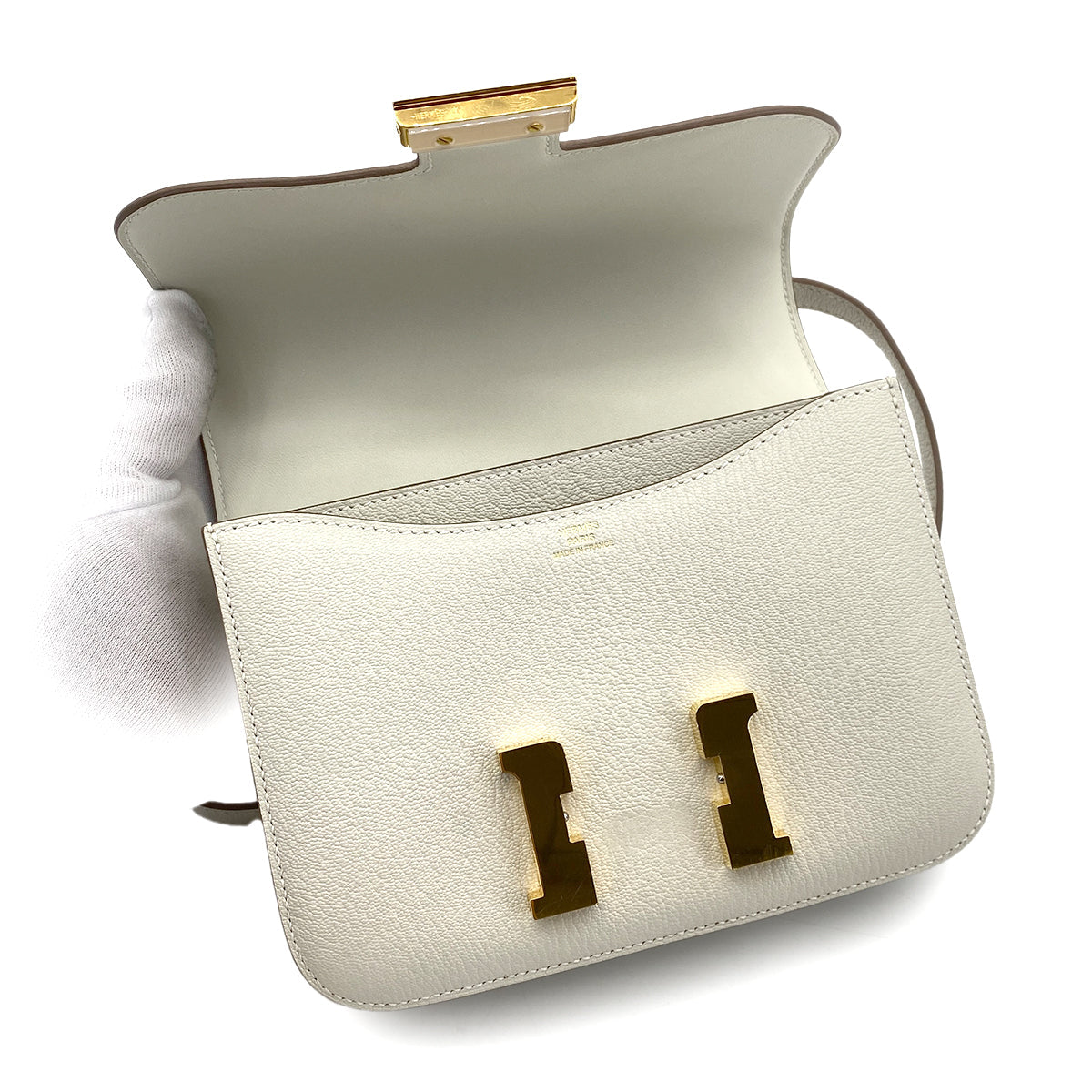 Hermès Constance 18 Mushroom Chevre GHW #B 90243210