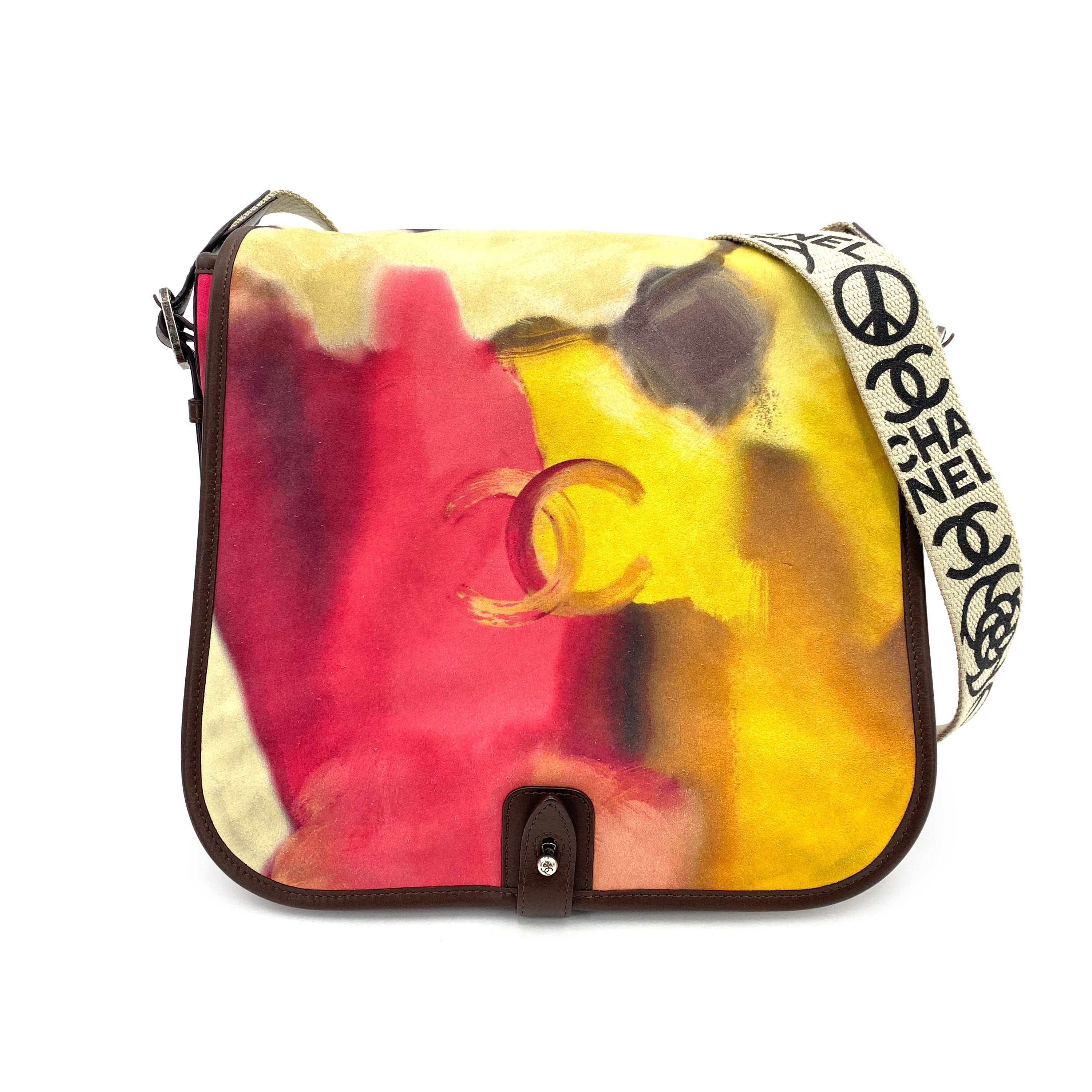 CHANEL FLOWER POWER MESSENGER BAG MULTICOLOR SUEDE 90246367