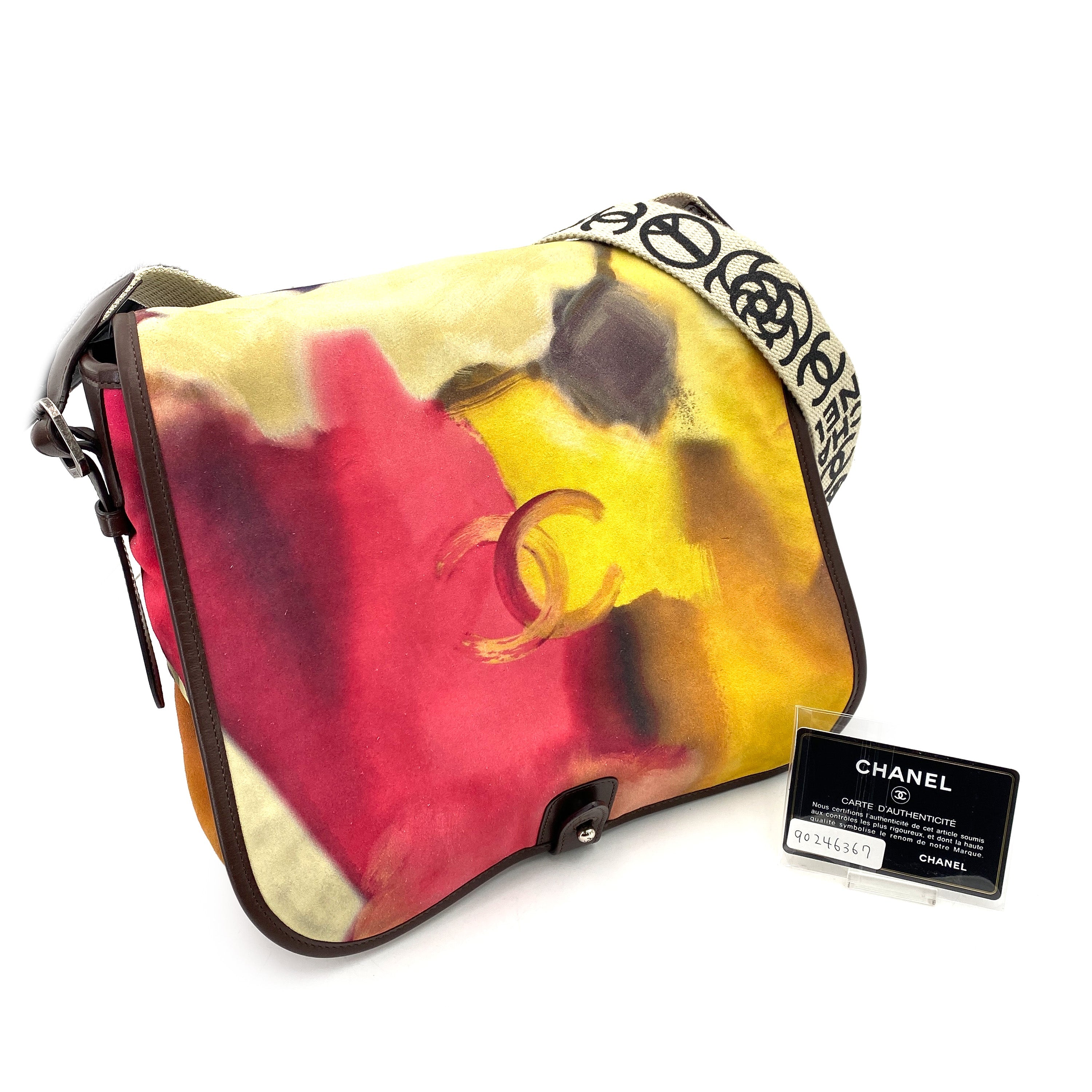 CHANEL FLOWER POWER MESSENGER BAG MULTICOLOR SUEDE 90246367