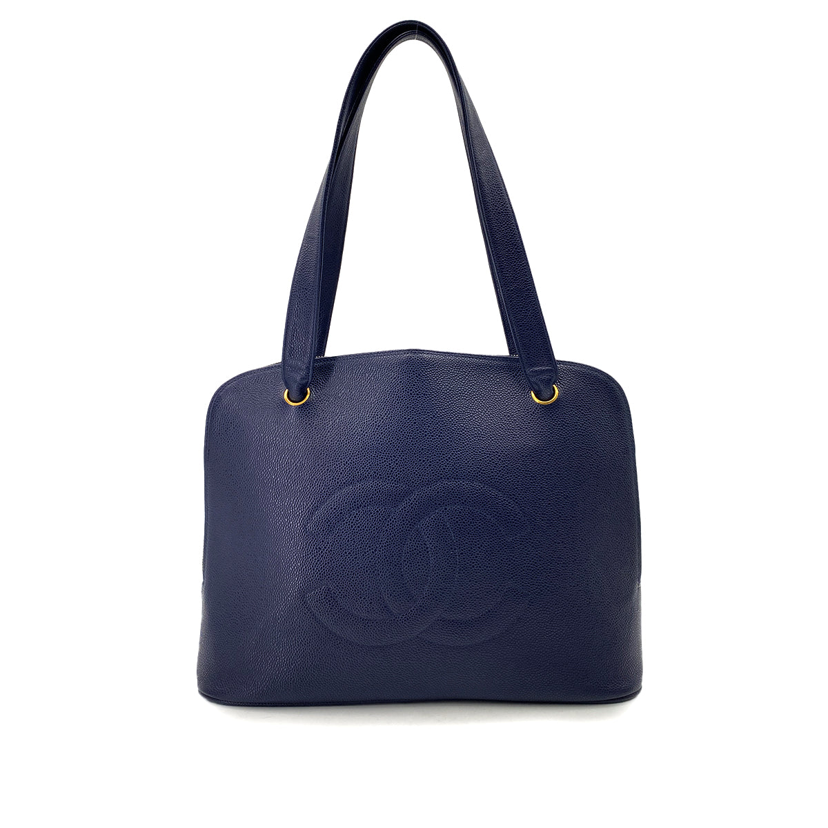 Chanel Vintage Timeless CC Shoulder Tote Navy Caviar GHW 90247405