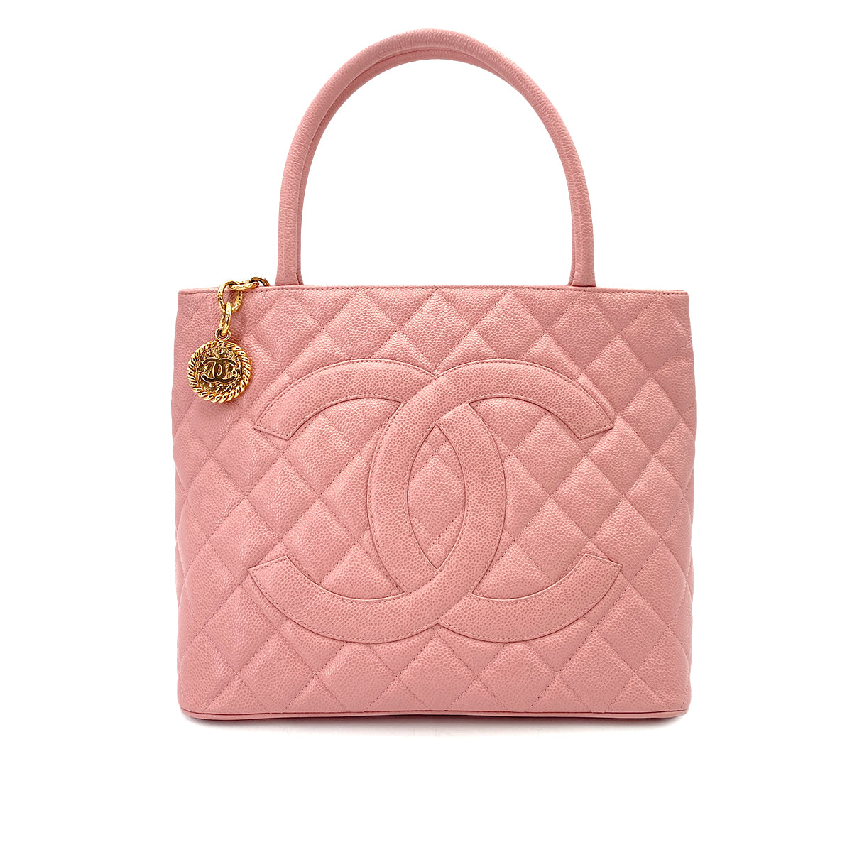 Chanel Vintage Medallion Tote Pink Caviar GHW #8 90248110