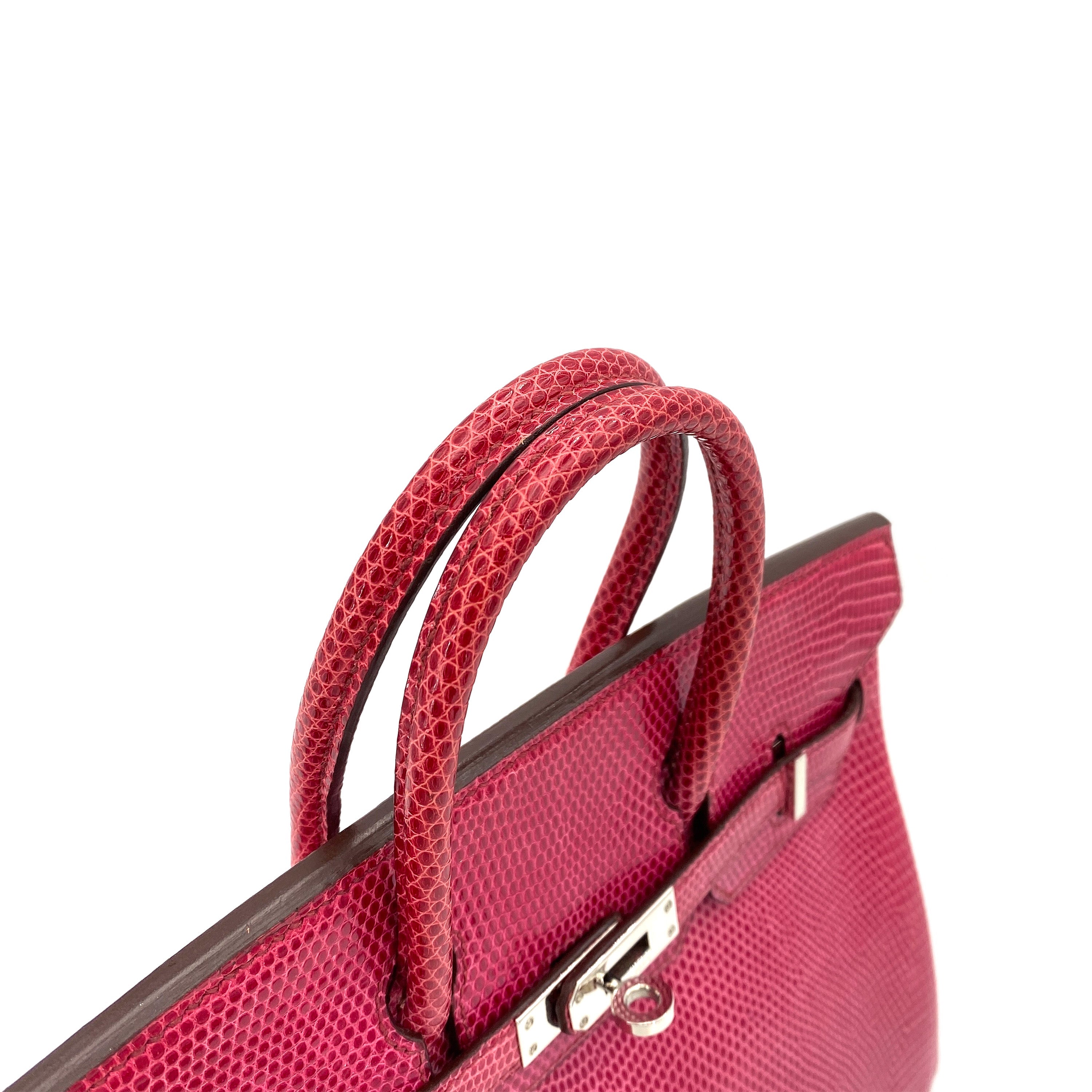 Hermes Birkin 25 Fuchsia Lizard PHW #K 90248833