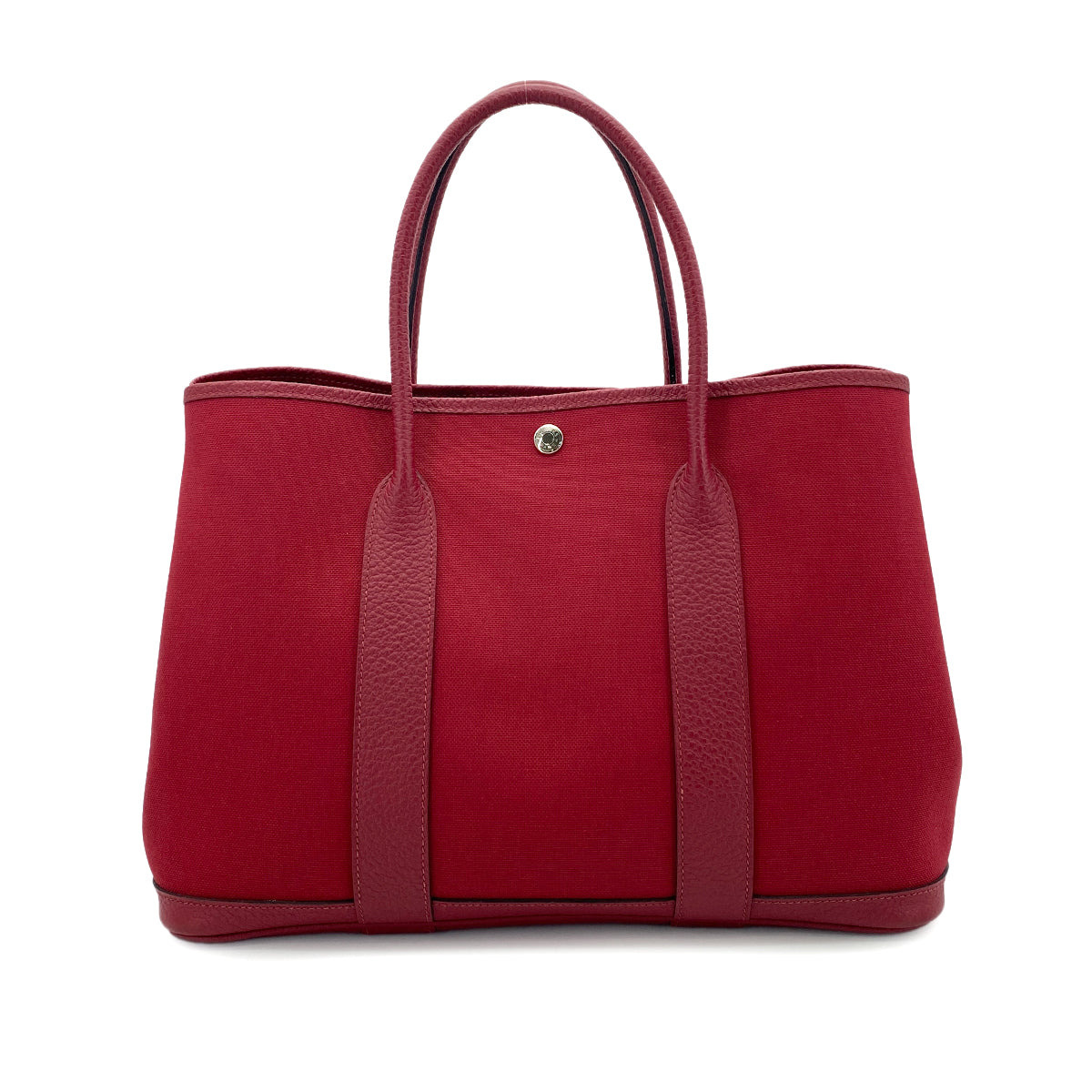 Hermes Garden Party PM Rouge Grenat Toile H #X 90249027