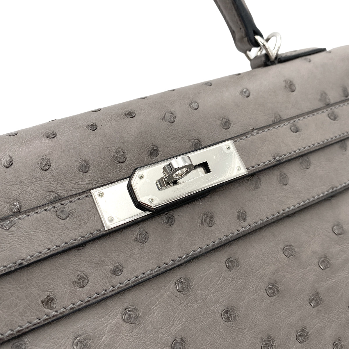 Hermes Kelly 32 Retourne Mousse Ostrich PHW #M 90249810