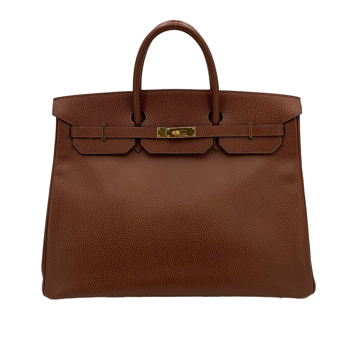 HERMES BIRKIN 40 MARRON FONCE ARDENNES HAND BAG □G GHW 90250277