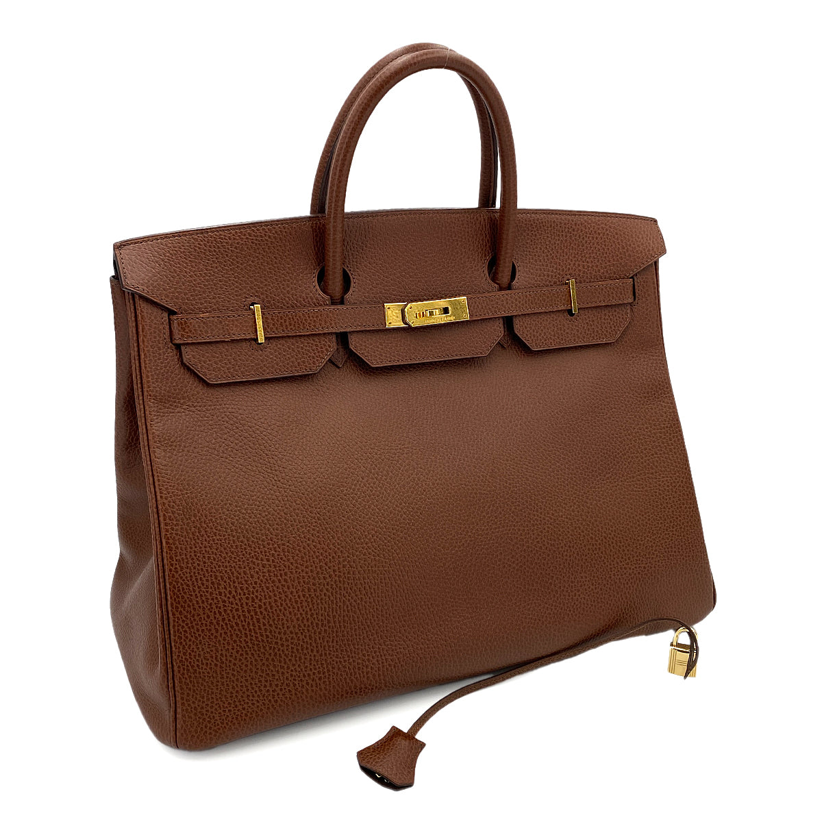 HERMES BIRKIN 40 MARRON FONCE ARDENNES HAND BAG □G GHW 90250277