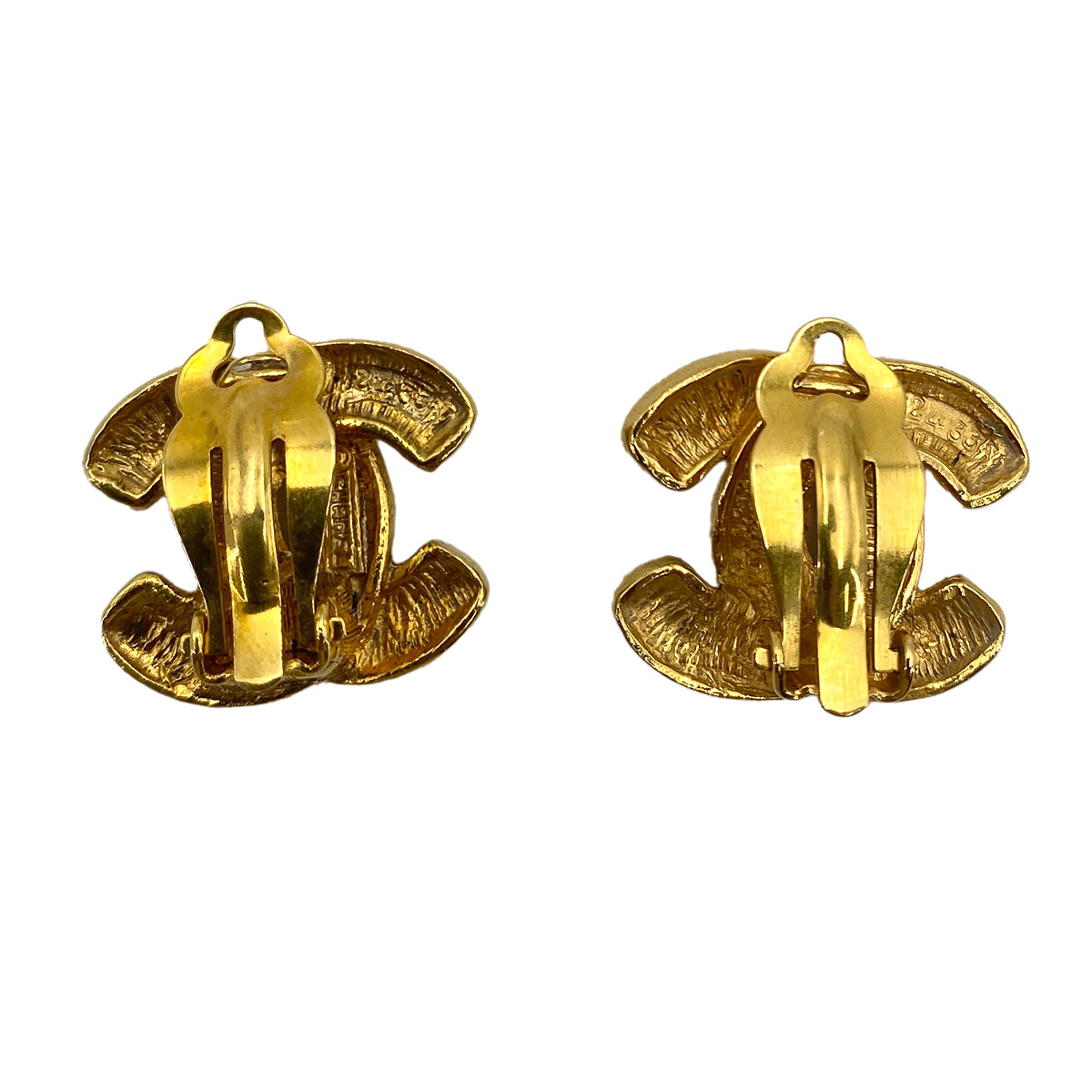 CHANEL VINTAGE EARRINGS MATELASSE COCOMARK ACCESSORY 90250304