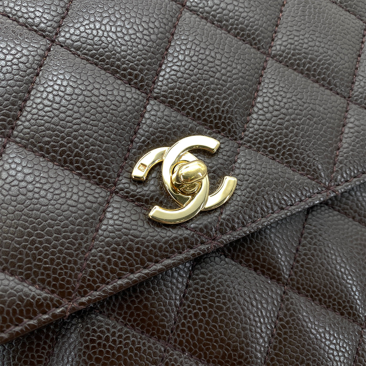 Chanel Vintage Top Handle Dark Brown Caviar GHW #5 90250468