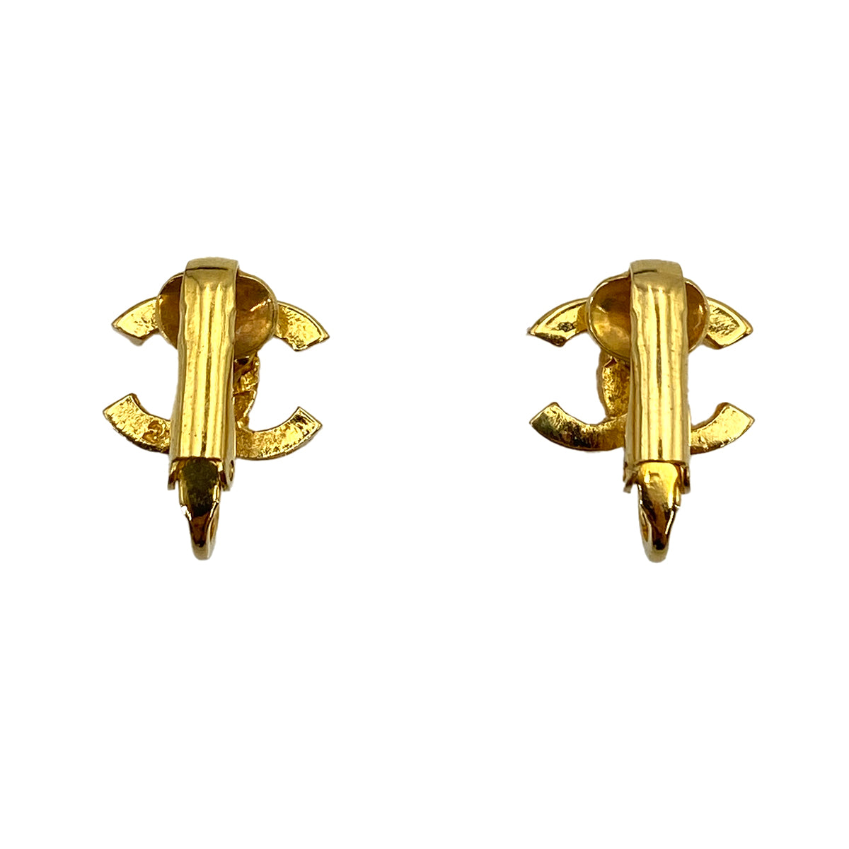 CHANEL VINTAGE EARRINGS COCOMARK GOLD ACCESSORY 90250477