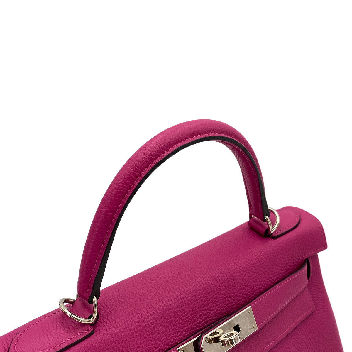 HERMES KELLY 28 RETOURNE ROSE POURPRE TOGO PHW #C - 90250504