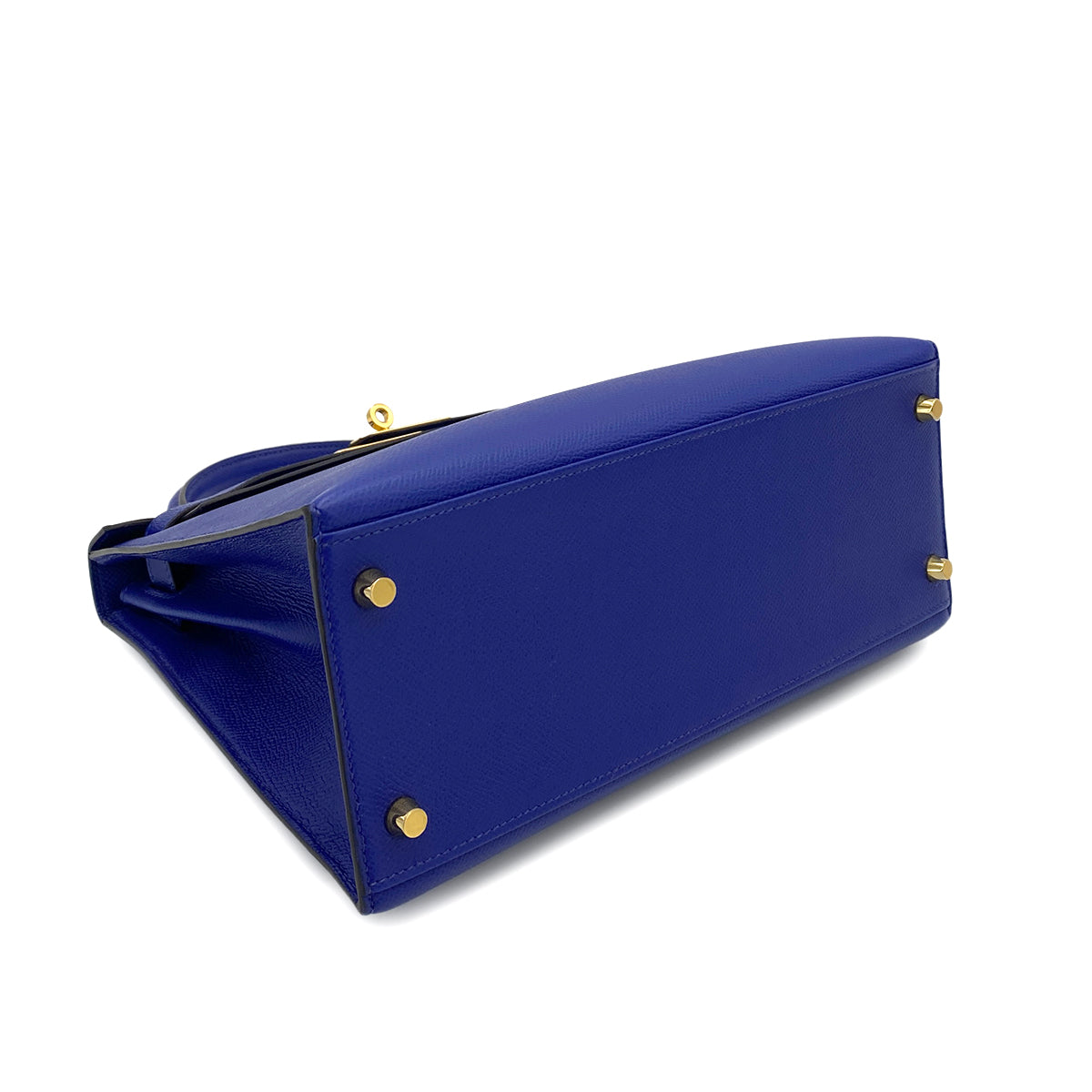 HERMES KELLY 28 SELLIER BLUE ELECTRIC EPSOM GHW #T 90250505