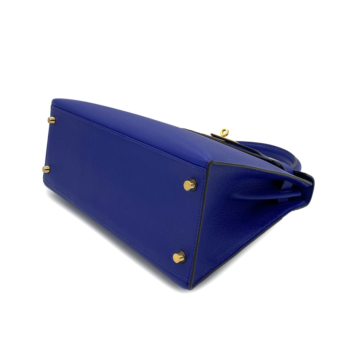 HERMES KELLY 28 SELLIER BLUE ELECTRIC EPSOM GHW #T 90250505