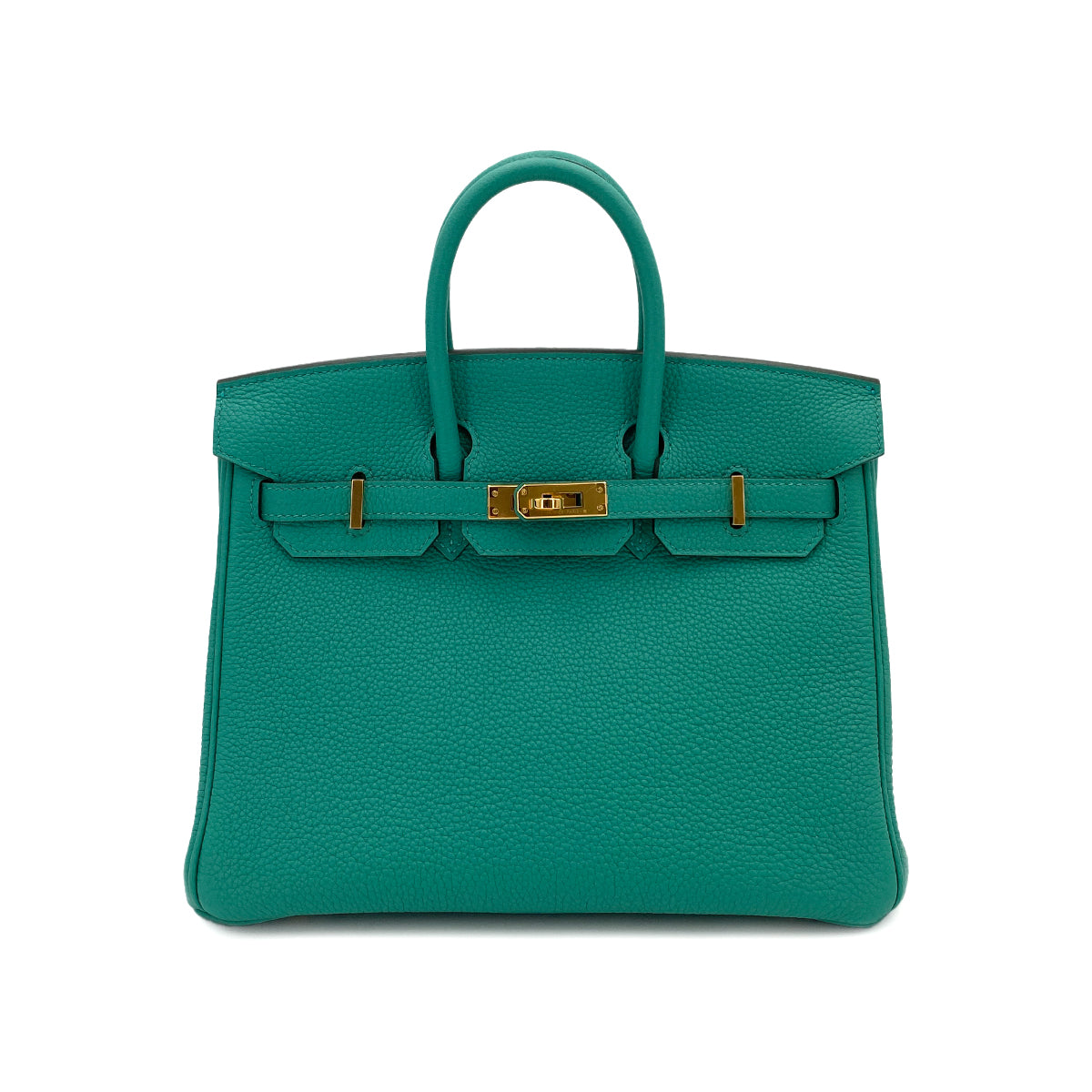 HERMES BIRKIN 25 VERT VERONE CLEMENCE GHW #D 90250513