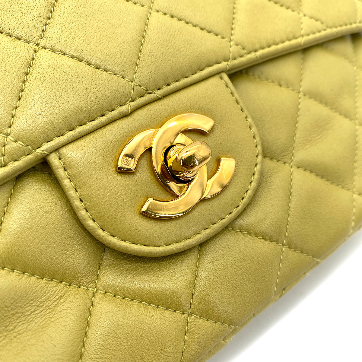 Chanel Vintage Single Flap Green Lambskin GHW #4 90251845