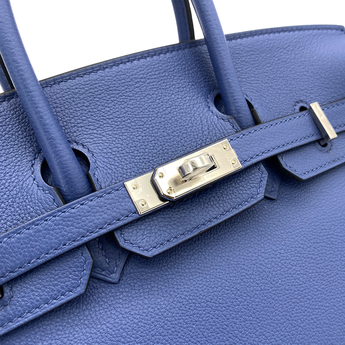 HERMES BIRKIN 25 BLUE BRIGHTON NOVILLO PHW #Z 90251950