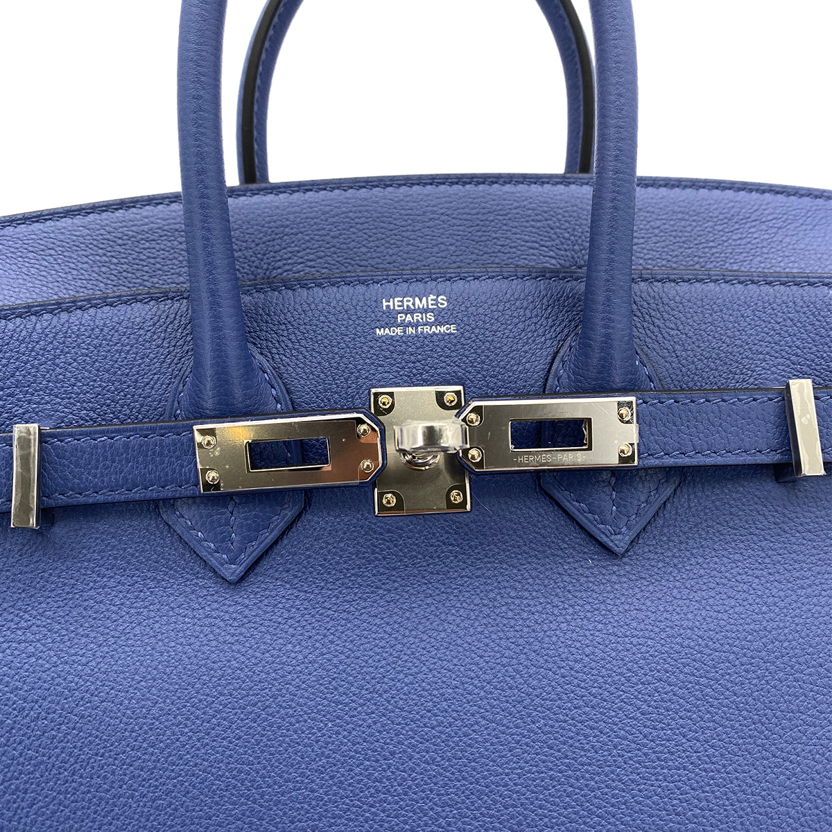 HERMES BIRKIN 25 BLUE BRIGHTON NOVILLO PHW #Z 90251950