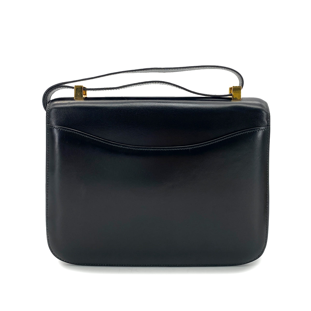 HERMES CONSTANCE BLACK BOXCALF SHOULDER BAG 〇K 90251957